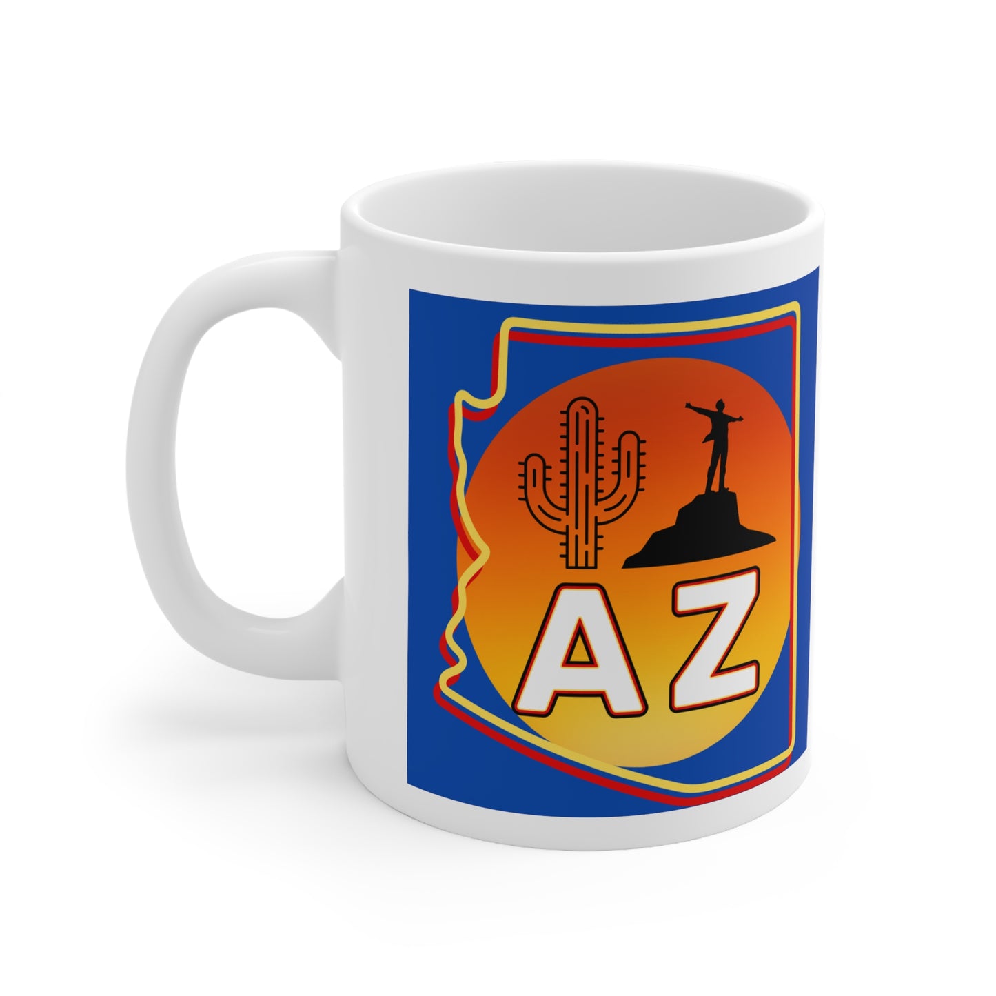 The "I Climb AZ" Coffee Mug: Discover the Unique Beauty of Desert Summits with this Gorgeous Ceramic Mug!