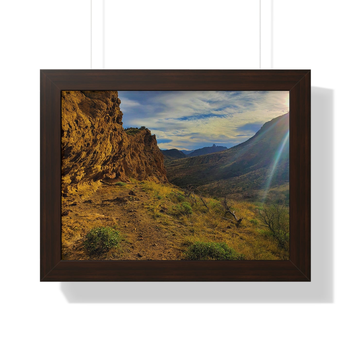 Framed Desert Photography: Rocks and Sunbeams; Arizona Photography, Wall Art, Natural Landscape Home Decor for Hikers and Nature Lovers!