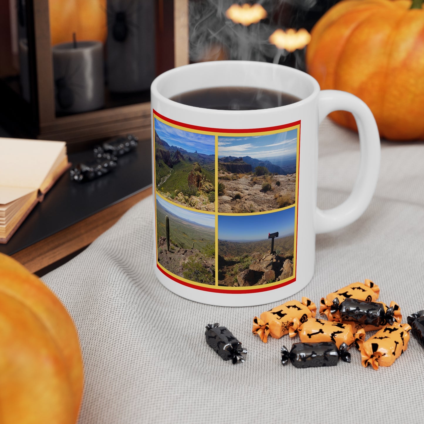 The "I Climb AZ" Coffee Mug: Discover the Unique Beauty of Desert Summits with this Gorgeous Ceramic Mug!