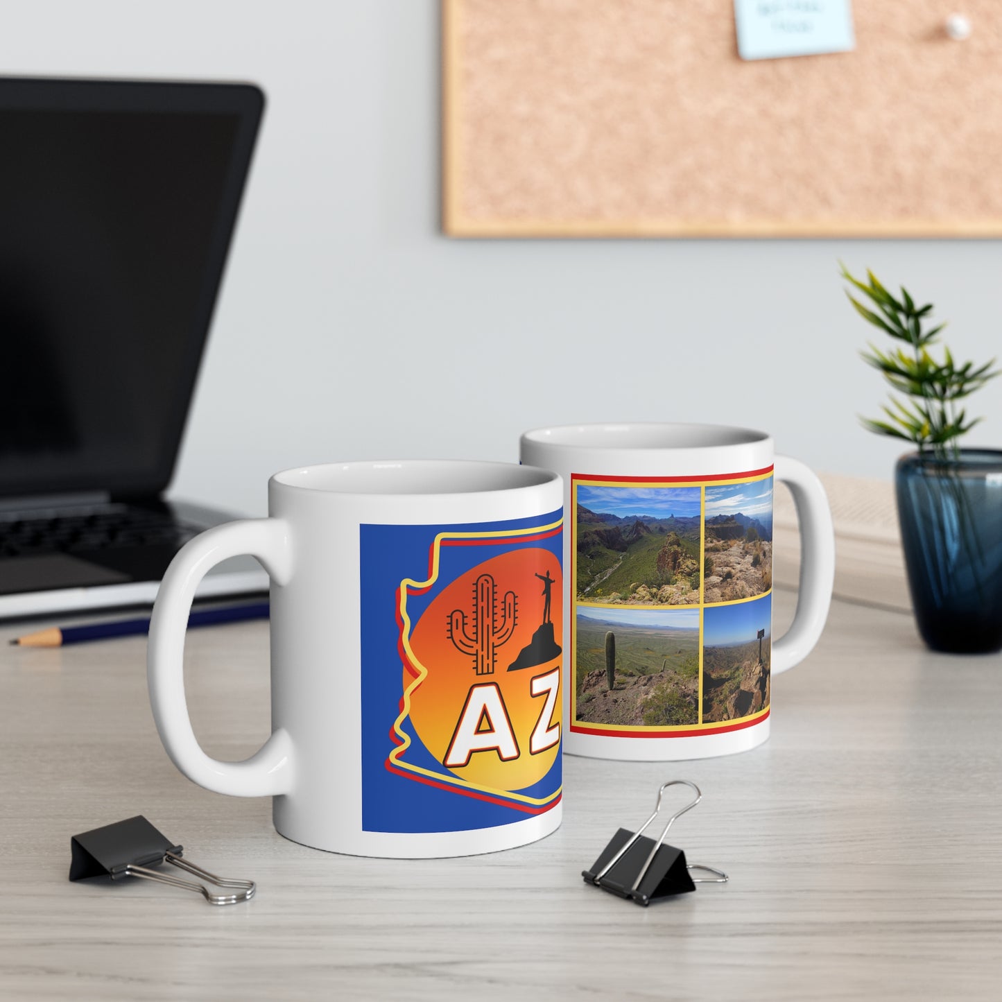 The "I Climb AZ" Coffee Mug: Discover the Unique Beauty of Desert Summits with this Gorgeous Ceramic Mug!