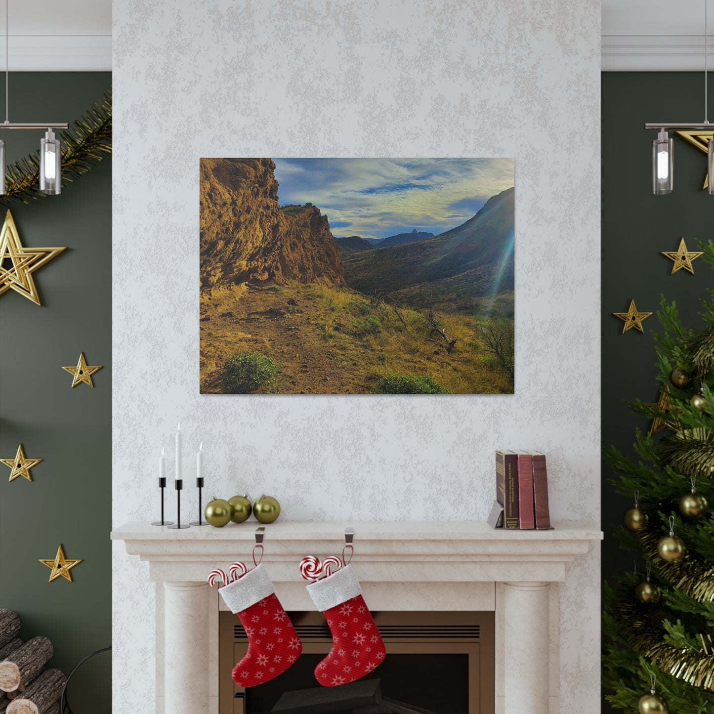 Canvas Gallery Wrap: Rocks and Sunbeams; Arizona Photography, Wall Art, Natural Landscape Home Decor for Hikers and Nature Lovers!
