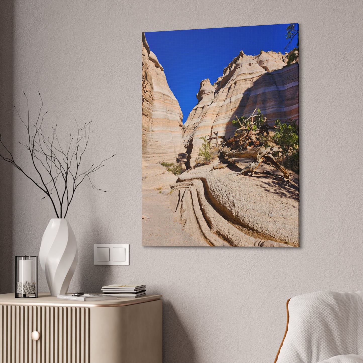 Slot Canyon Through Tent Rocks National Park: Canvas Print