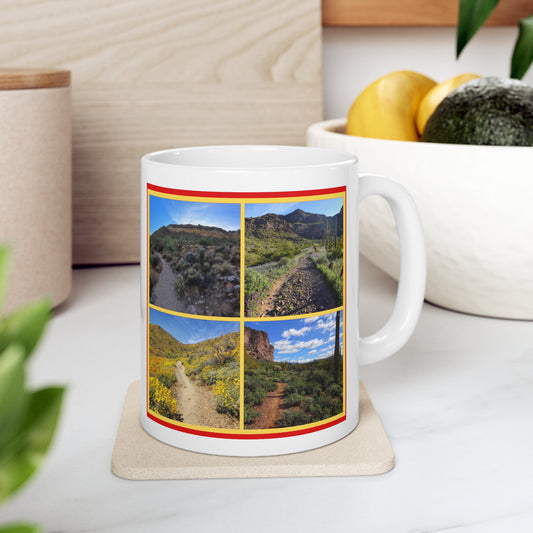 The "I Hike AZ" Coffee Mug #1: Discover the Unique Beauty of Desert Trails with this Gorgeous Ceramic Mug!