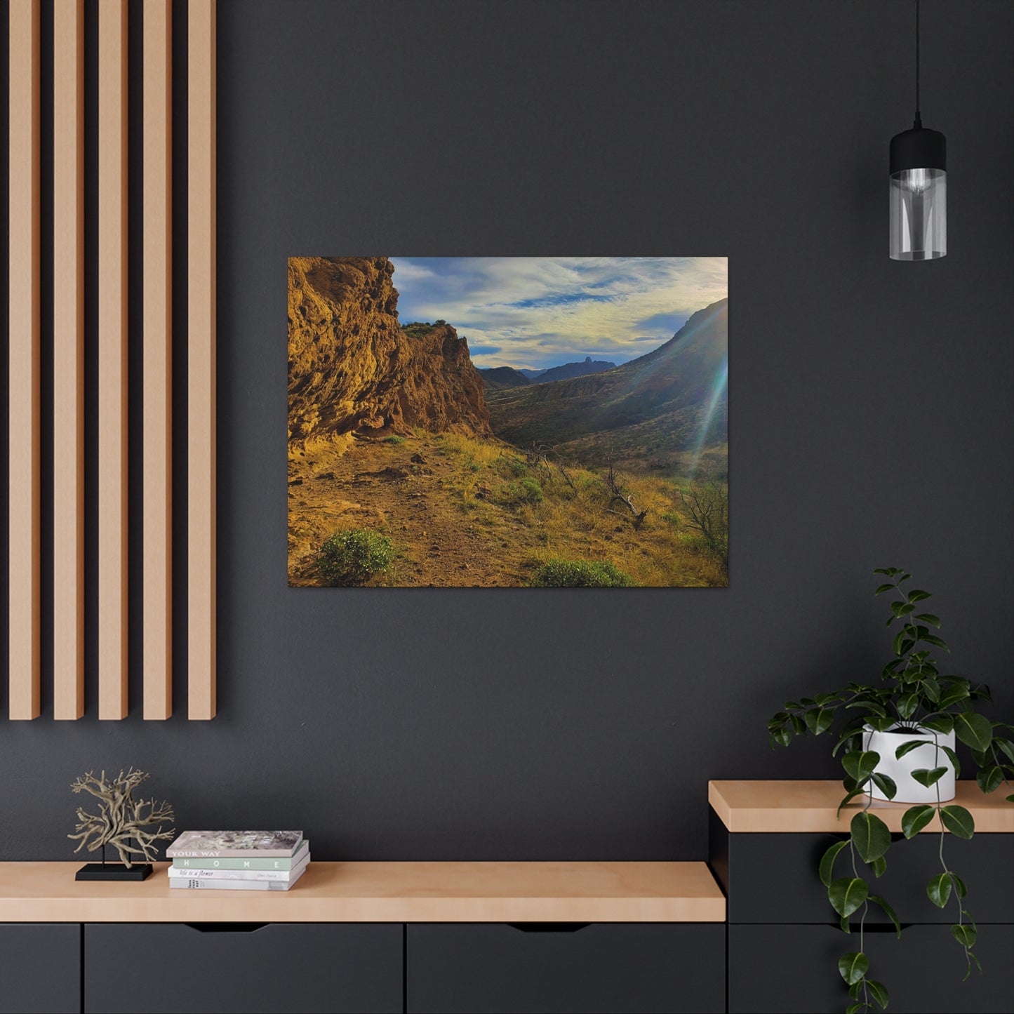 Canvas Gallery Wrap: Rocks and Sunbeams; Arizona Photography, Wall Art, Natural Landscape Home Decor for Hikers and Nature Lovers!