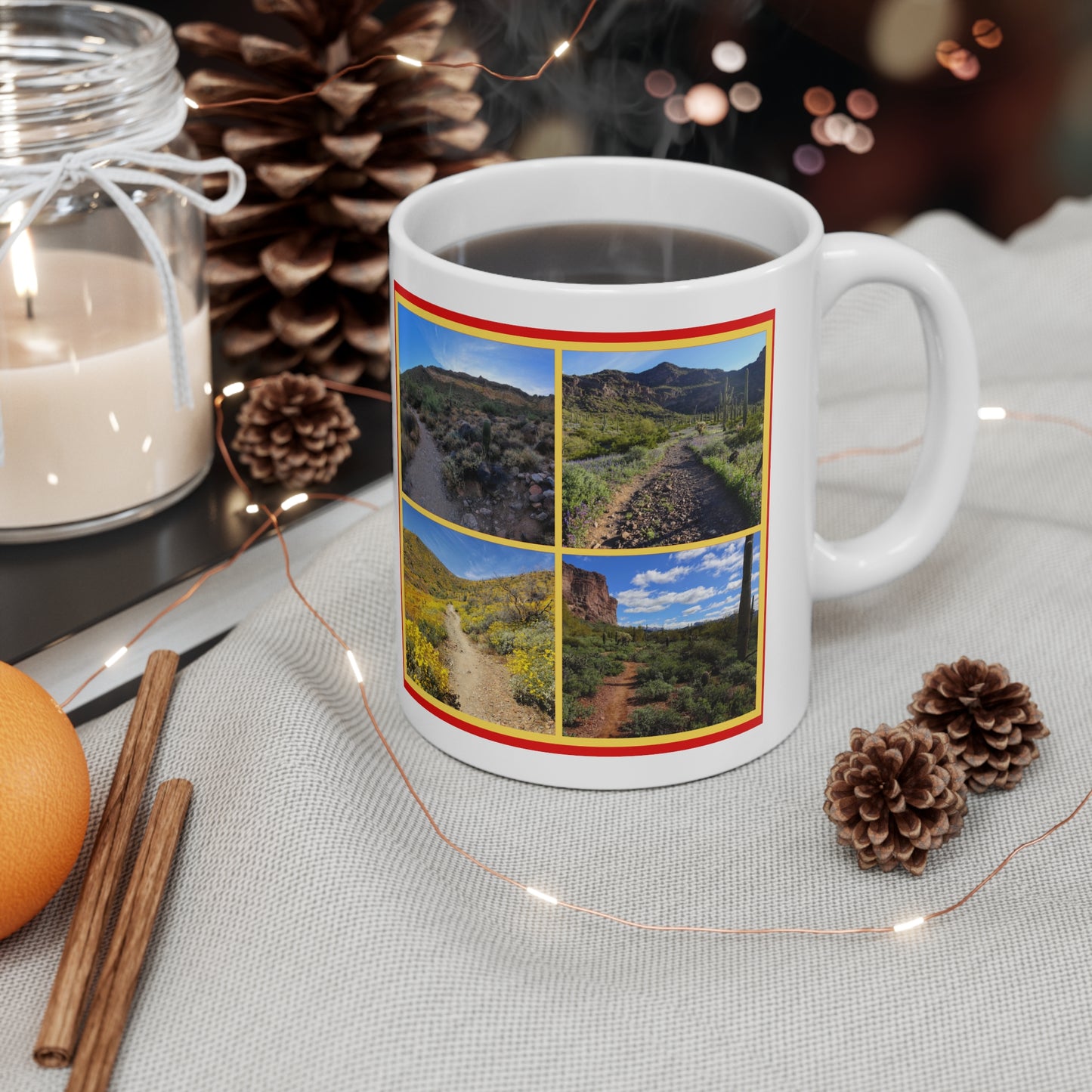 The "I Hike AZ" Coffee Mug #1: Discover the Unique Beauty of Desert Trails with this Gorgeous Ceramic Mug!