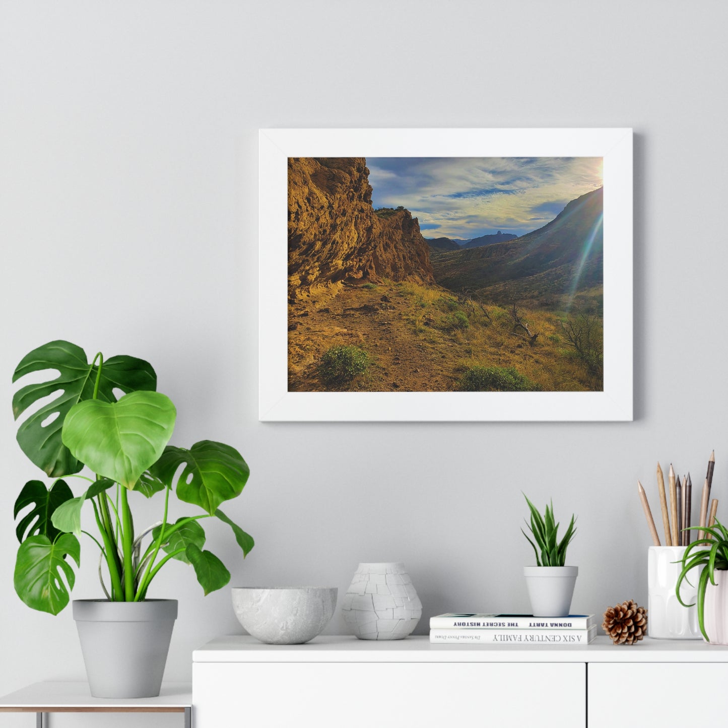Framed Desert Photography: Rocks and Sunbeams; Arizona Photography, Wall Art, Natural Landscape Home Decor for Hikers and Nature Lovers!