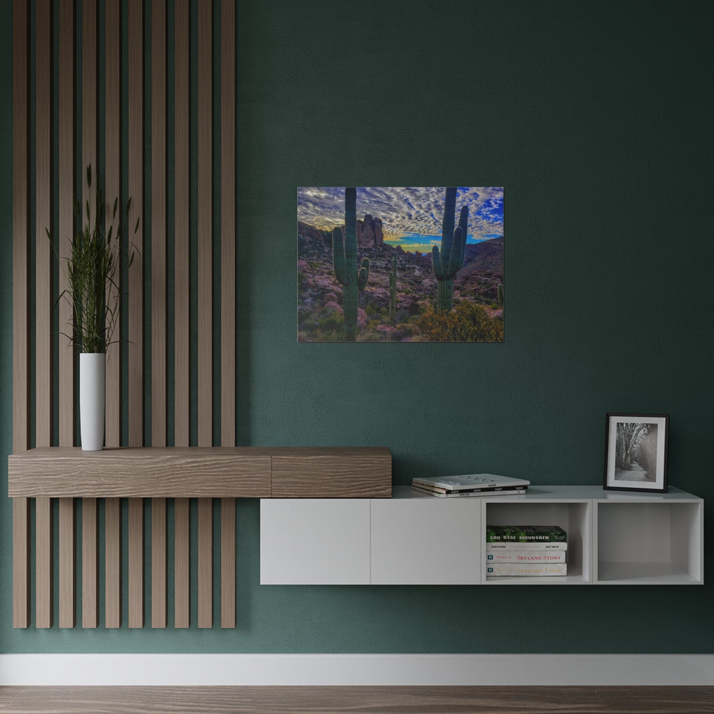 Arizona Poster Print: Mountaintop Saguaros; Arizona Photography, Wall Art, Natural Landscape Home Decor for Hikers and Nature Lovers!