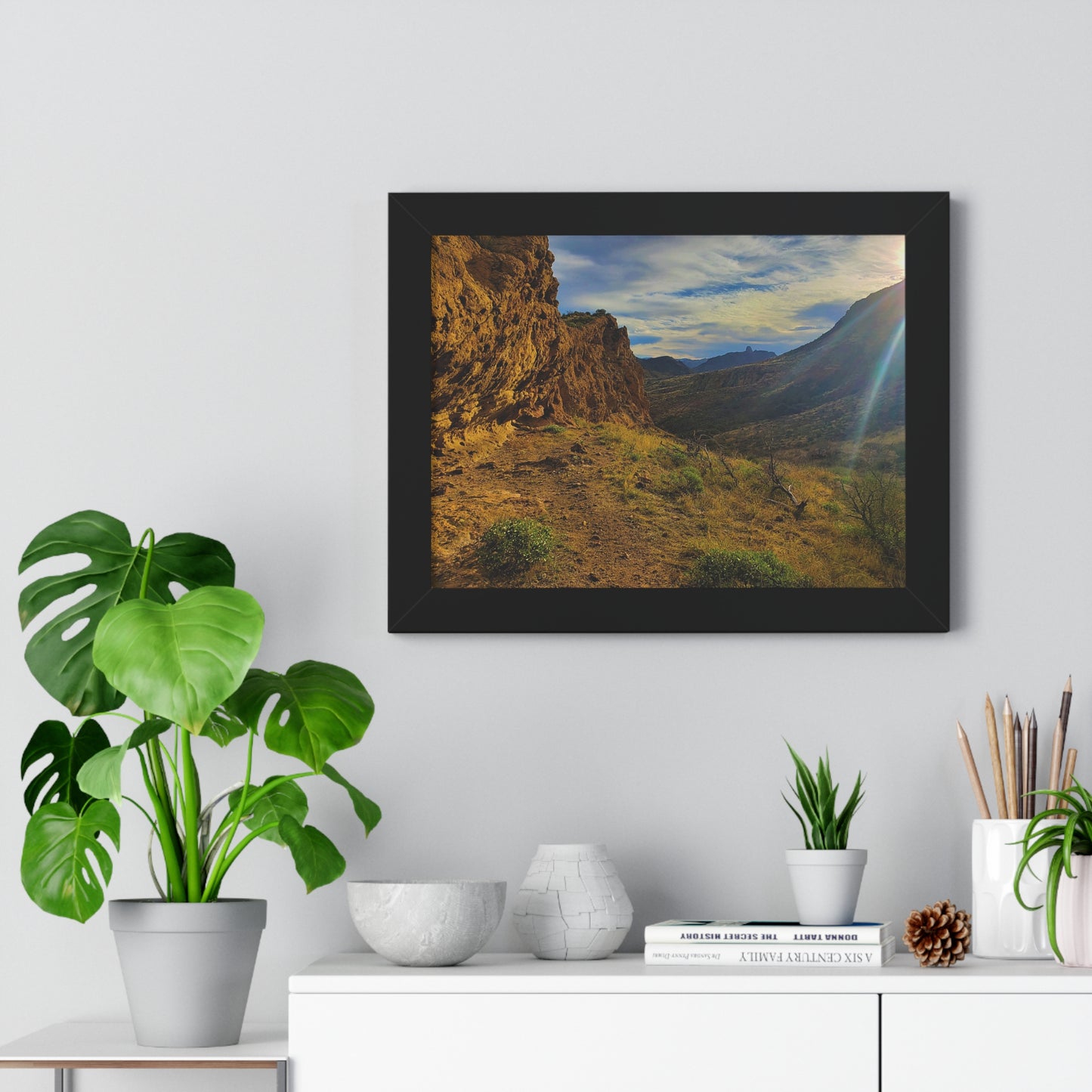 Framed Desert Photography: Rocks and Sunbeams; Arizona Photography, Wall Art, Natural Landscape Home Decor for Hikers and Nature Lovers!