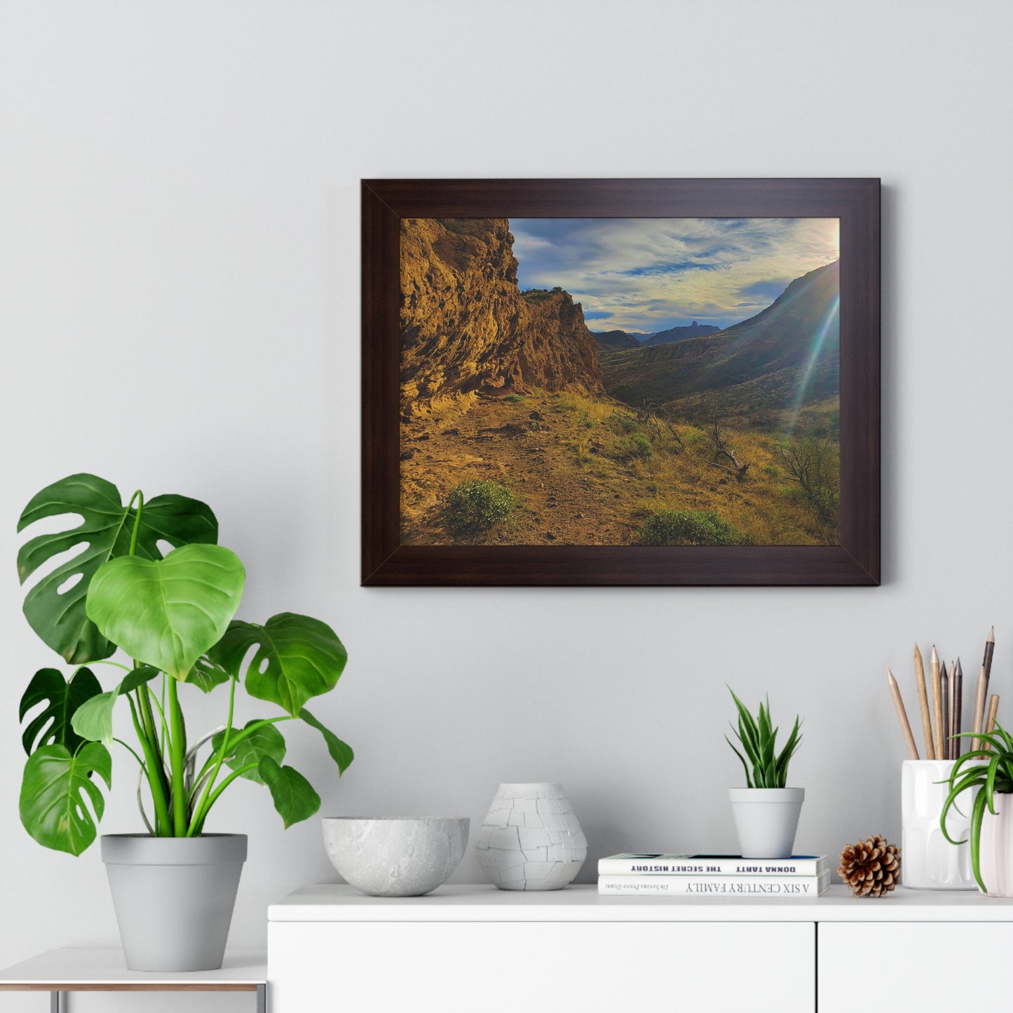 Framed Desert Photography: Rocks and Sunbeams; Arizona Photography, Wall Art, Natural Landscape Home Decor for Hikers and Nature Lovers!