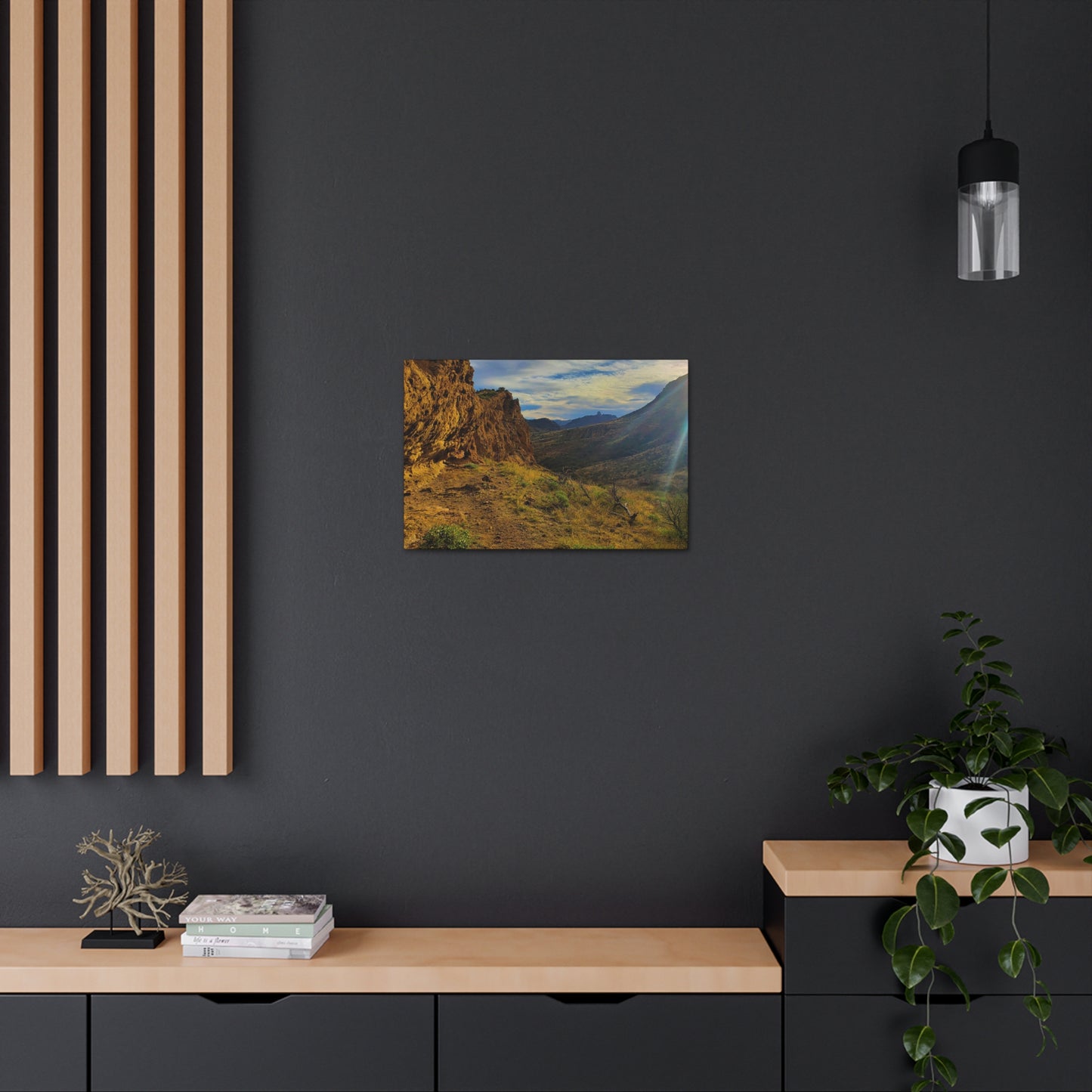 Canvas Gallery Wrap: Rocks and Sunbeams; Arizona Photography, Wall Art, Natural Landscape Home Decor for Hikers and Nature Lovers!