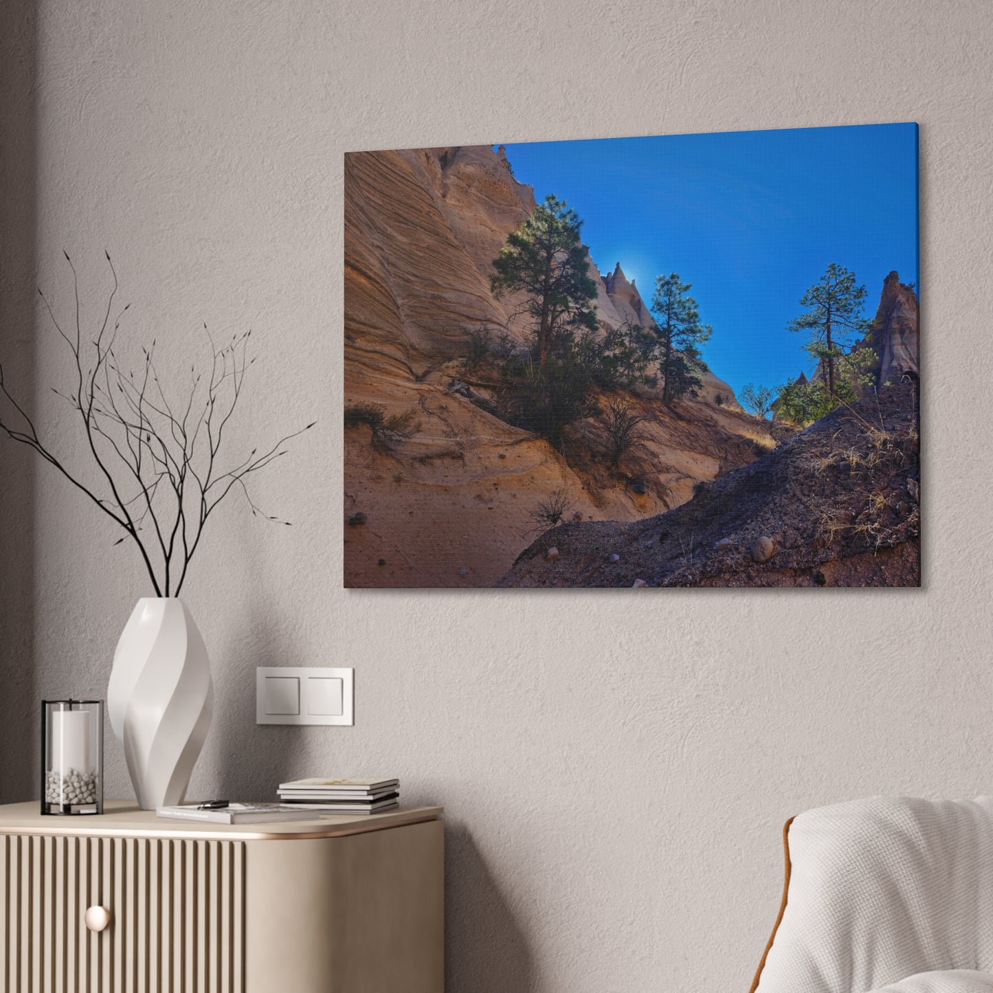 Sunrise over Tent Rocks National Park (Full): Canvas Print