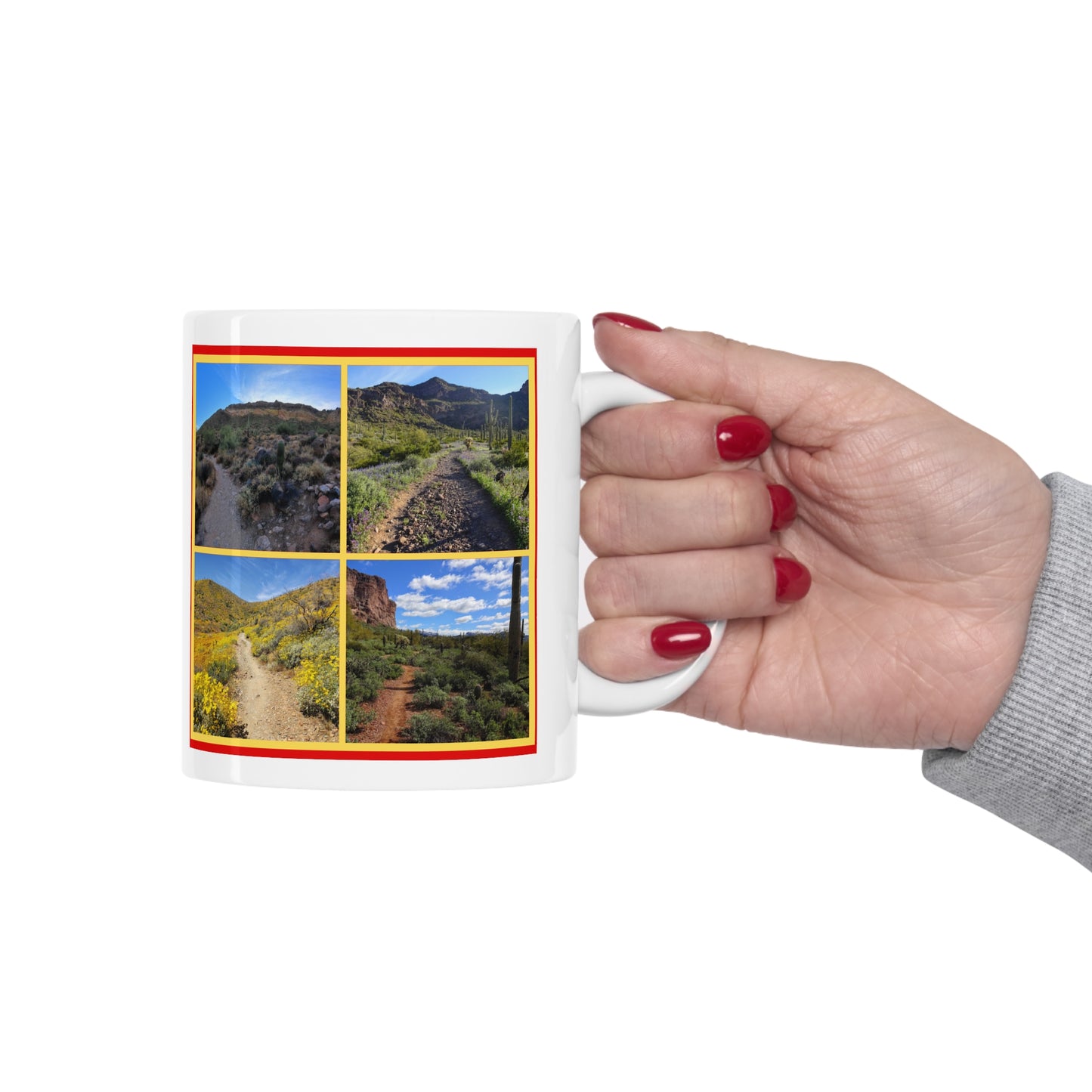 The "I Hike AZ" Coffee Mug #1: Discover the Unique Beauty of Desert Trails with this Gorgeous Ceramic Mug!