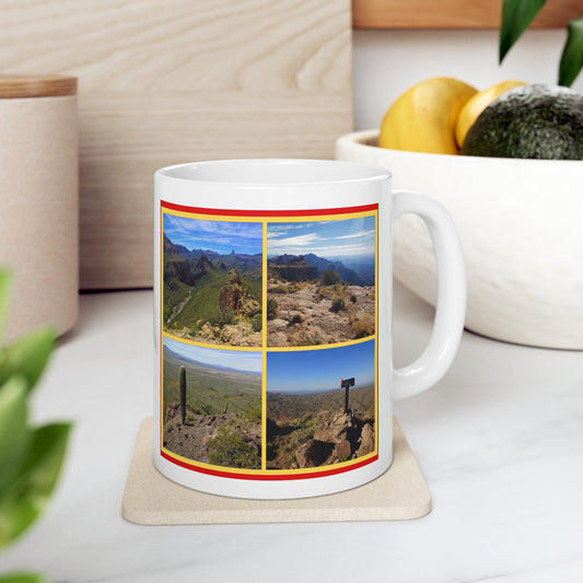 The "I Climb AZ" Coffee Mug: Discover the Unique Beauty of Desert Summits with this Gorgeous Ceramic Mug!