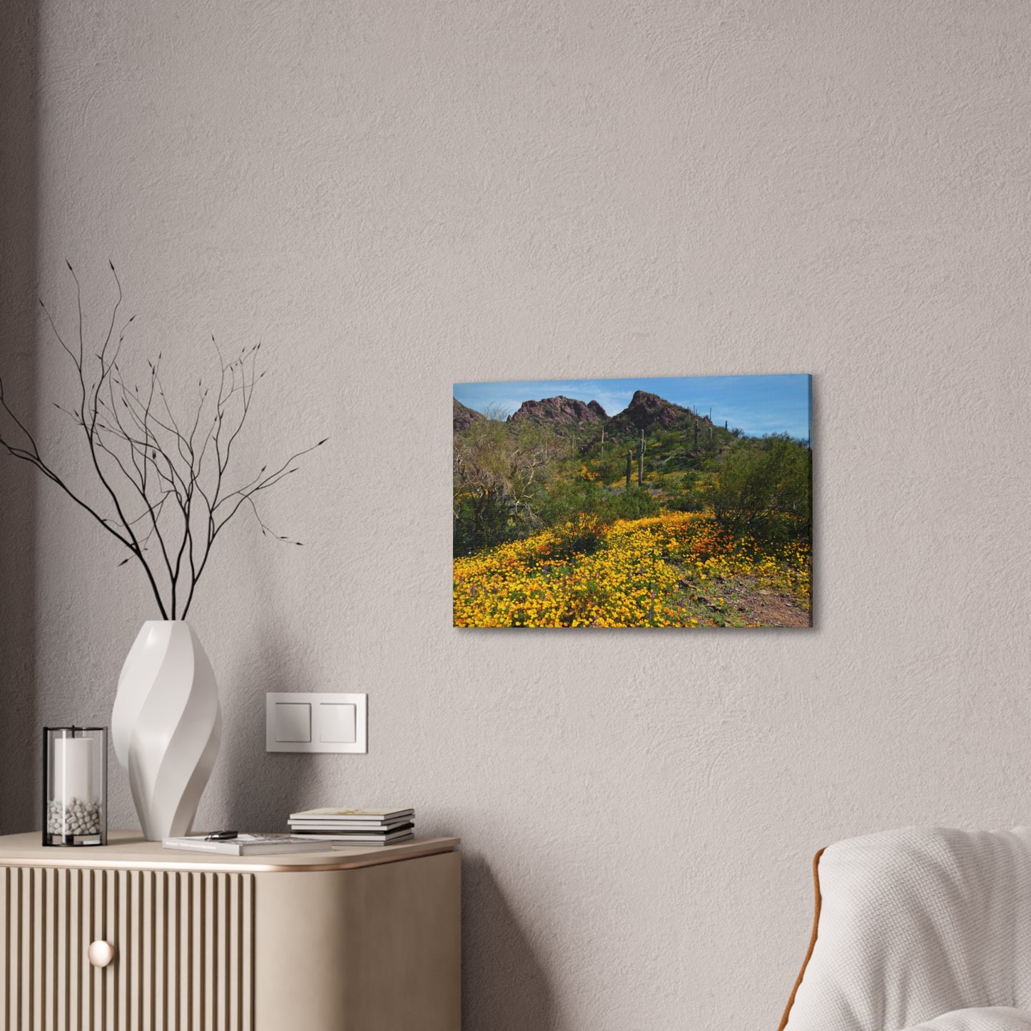 Canvas Gallery Wraps: Desert Wildflowers; Arizona Photography, Wall Art, Natural Landscape Home Decor for Hikers and Nature Lovers!