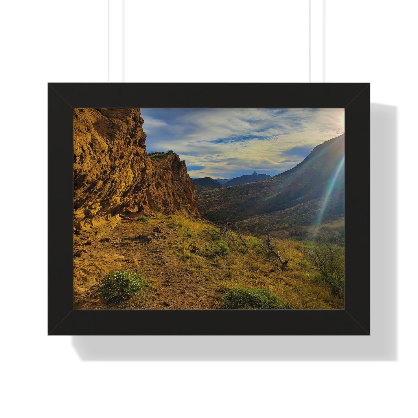 Framed Desert Photography: Rocks and Sunbeams; Arizona Photography, Wall Art, Natural Landscape Home Decor for Hikers and Nature Lovers!