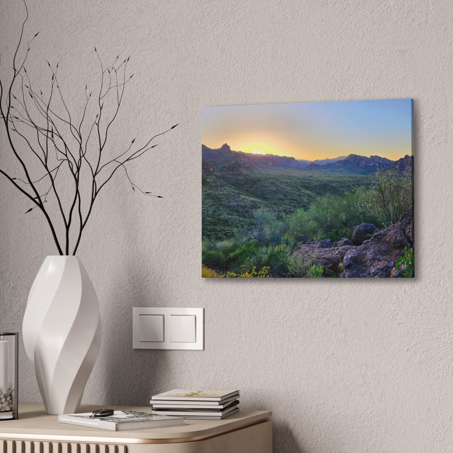 Sunrise #2 in The Superstition Mountains; Arizona Photography, Wall Art, Natural Landscape Home Decor for Hikers and Nature Lovers!