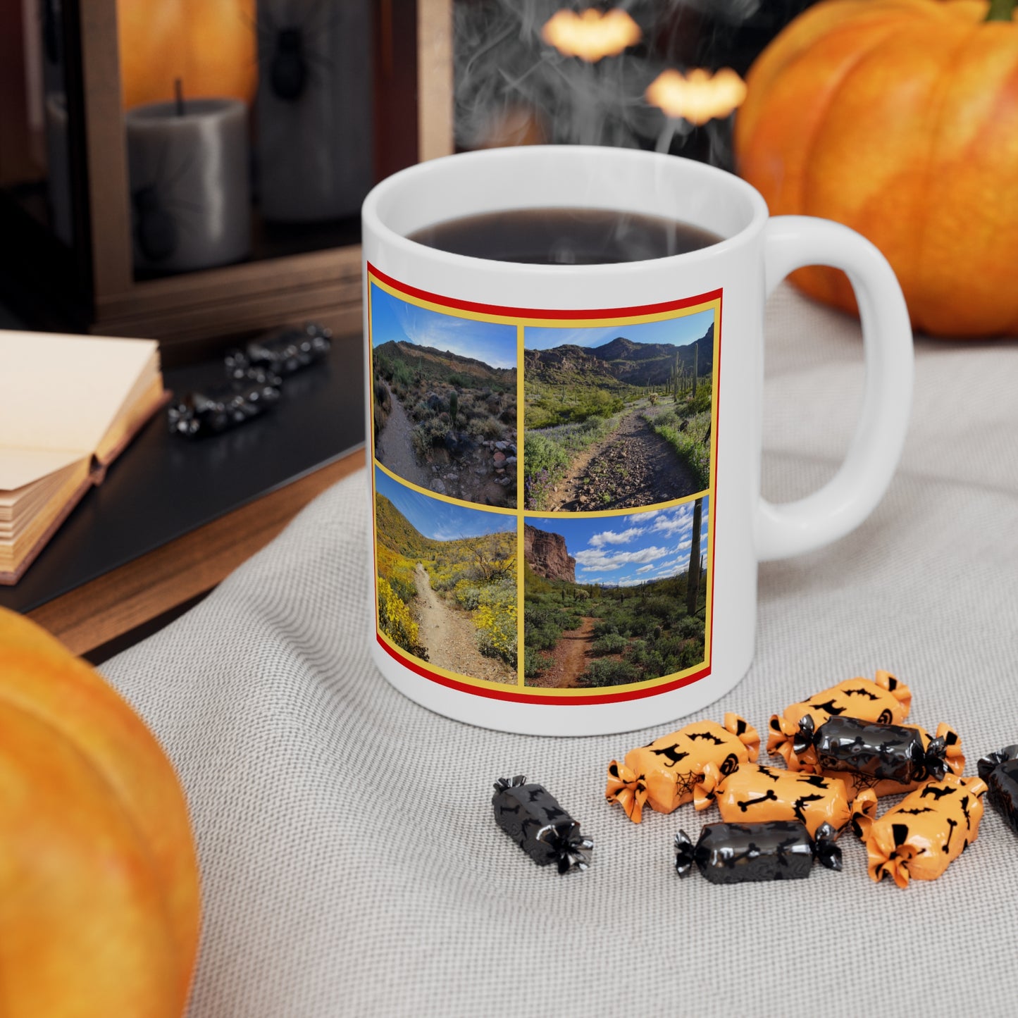 The "I Hike AZ" Coffee Mug #1: Discover the Unique Beauty of Desert Trails with this Gorgeous Ceramic Mug!