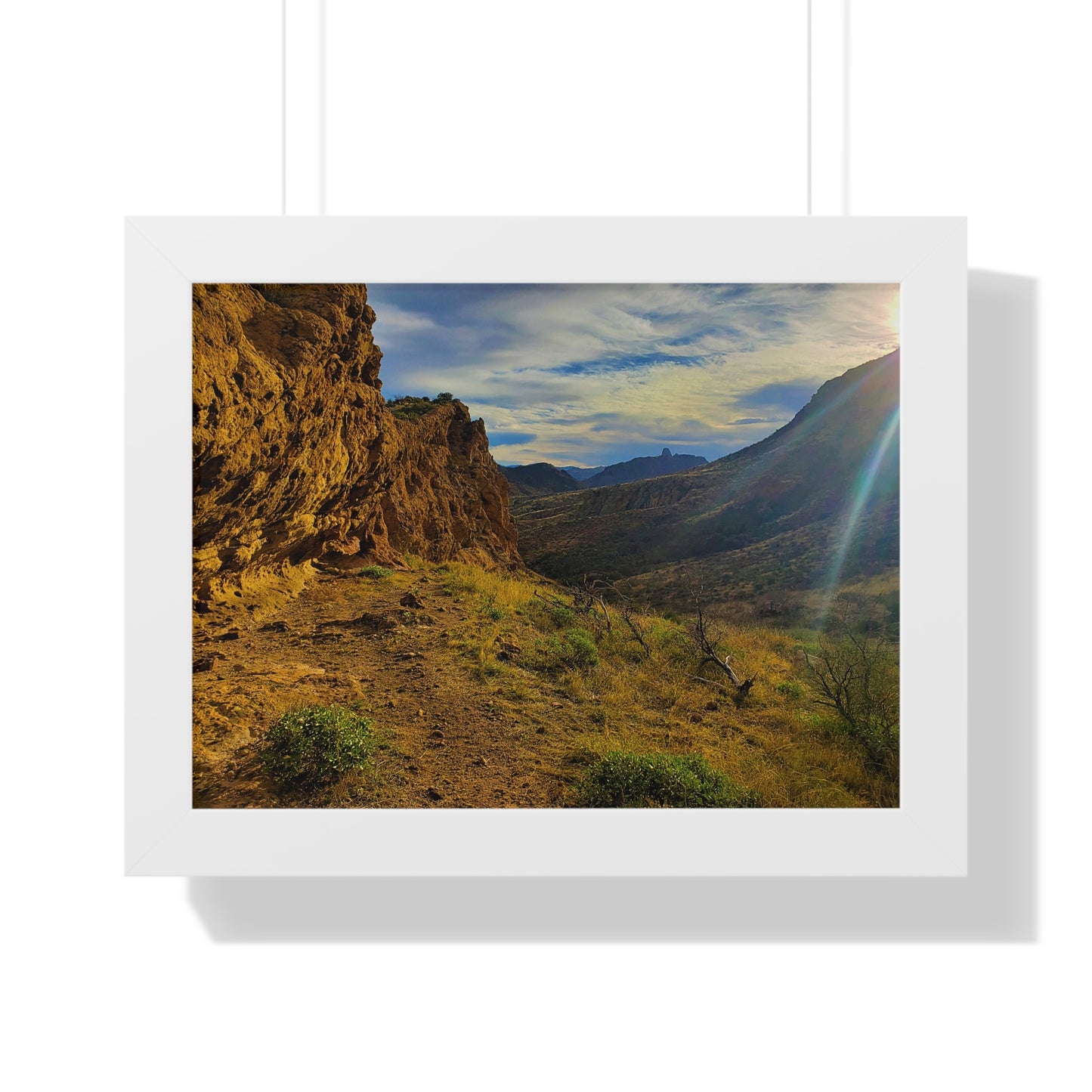 Framed Desert Photography: Rocks and Sunbeams; Arizona Photography, Wall Art, Natural Landscape Home Decor for Hikers and Nature Lovers!