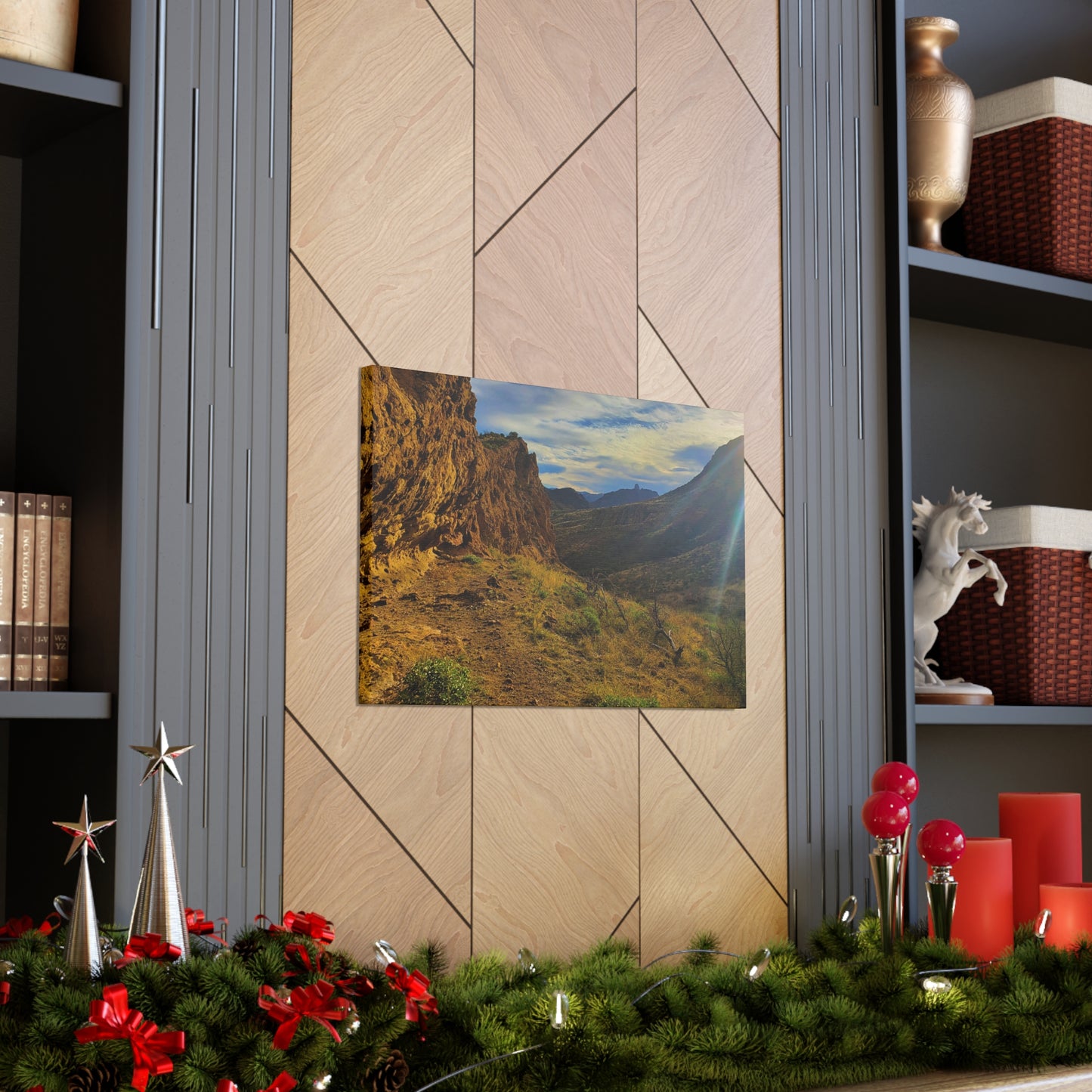 Canvas Gallery Wrap: Rocks and Sunbeams; Arizona Photography, Wall Art, Natural Landscape Home Decor for Hikers and Nature Lovers!