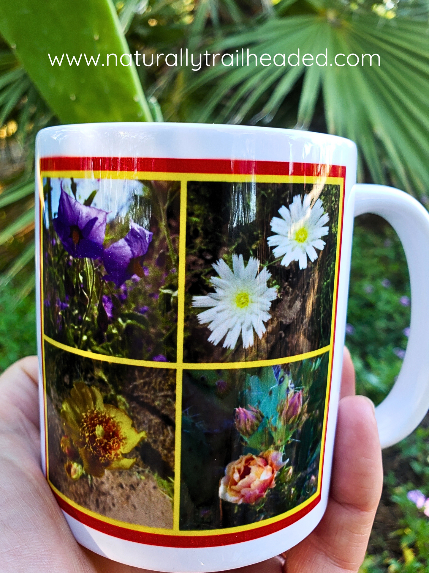 The "I Love AZ Flowers" Coffee Mug: Discover the Unique Beauty of Desert Flowers with this Gorgeous Ceramic Mug!