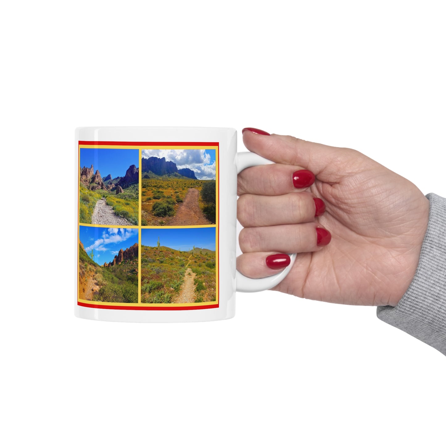 The "I Hike AZ" Coffee Mug #2: Discover the Unique Beauty of Desert Trails with this Gorgeous Ceramic Mug!