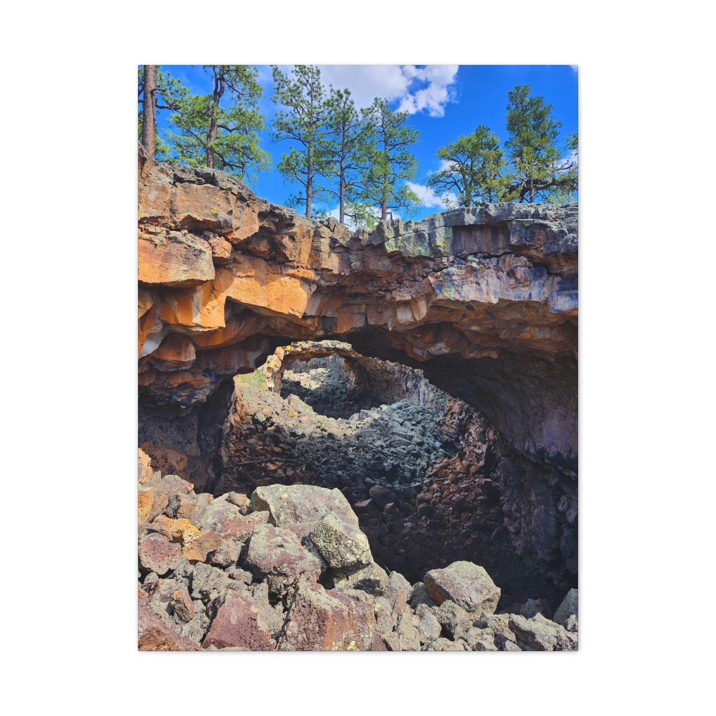 Lava Tubes in the New Mexican Badlands (Canvas Print)