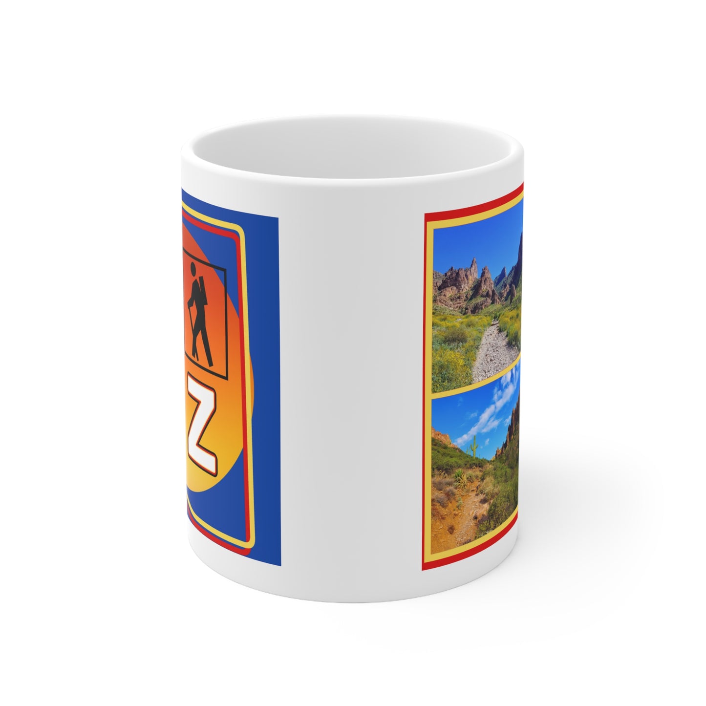 The "I Hike AZ" Coffee Mug #2: Discover the Unique Beauty of Desert Trails with this Gorgeous Ceramic Mug!