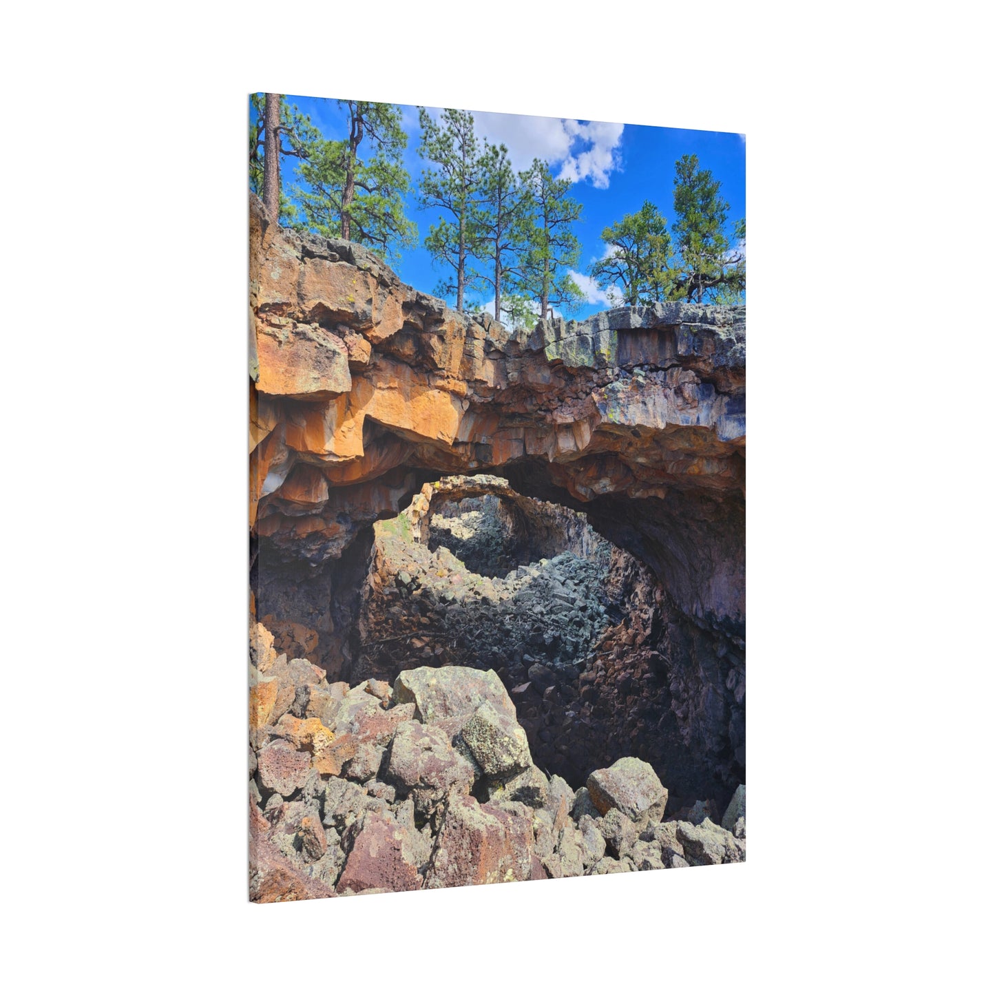 Lava Tubes in the New Mexican Badlands (Canvas Print)