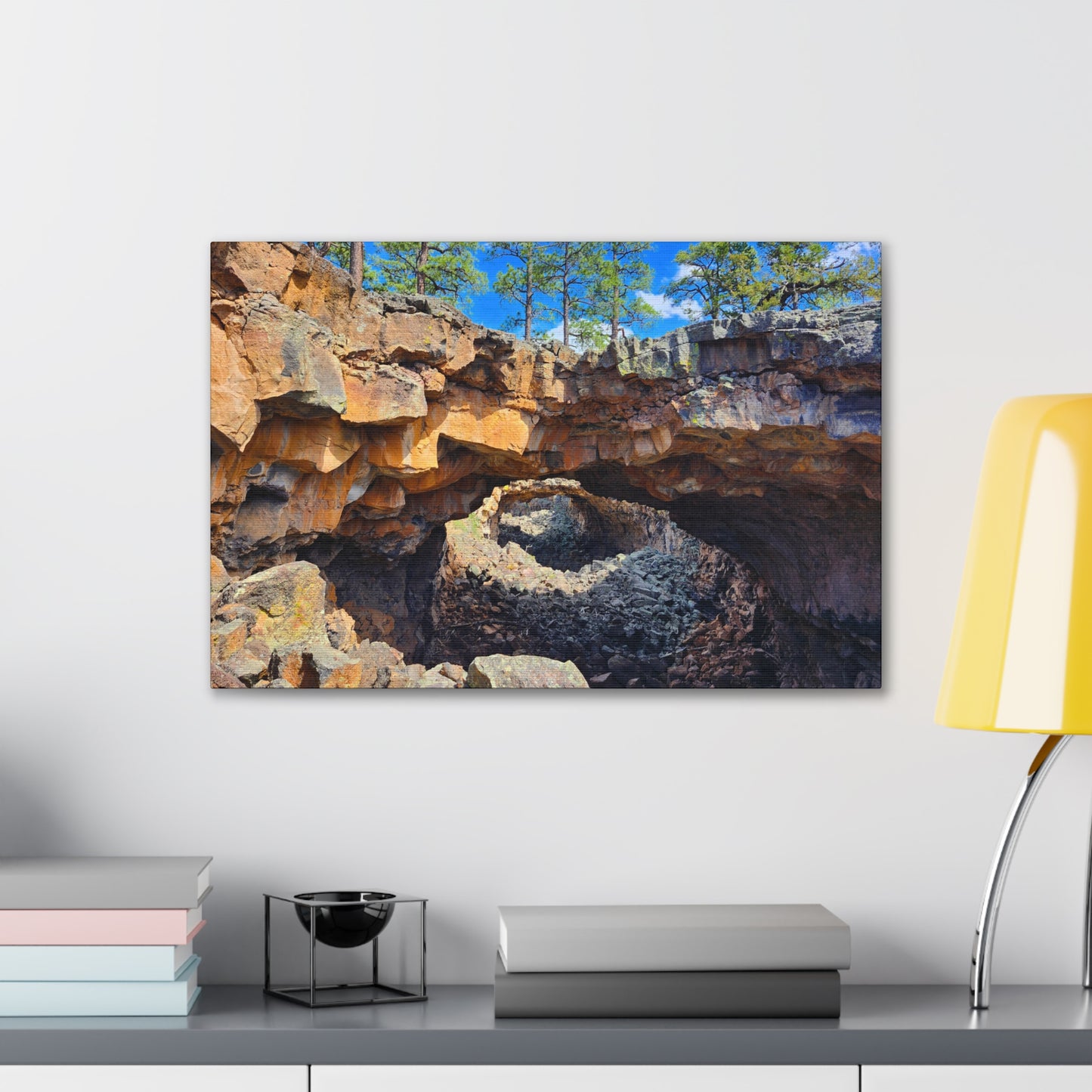 Lava Tubes in the New Mexican Badlands (Canvas Print)