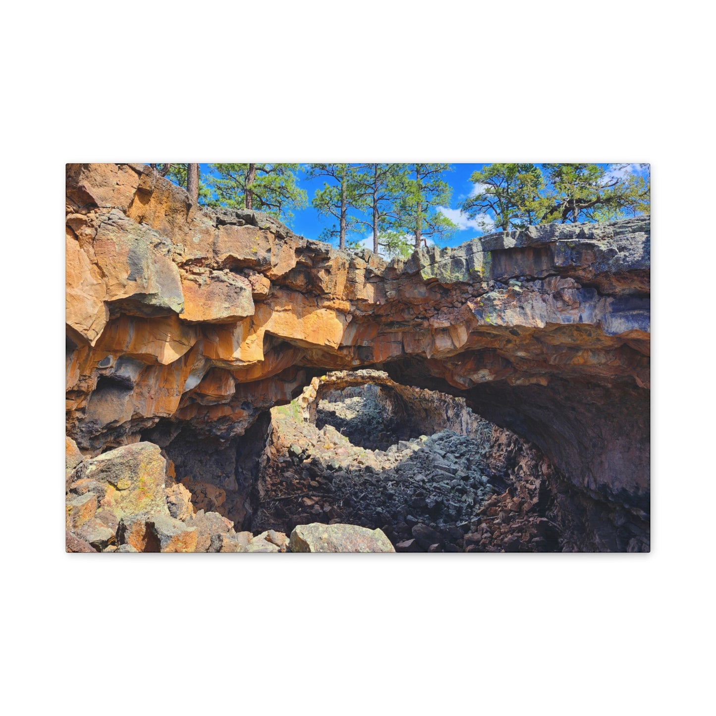 Lava Tubes in the New Mexican Badlands (Canvas Print)
