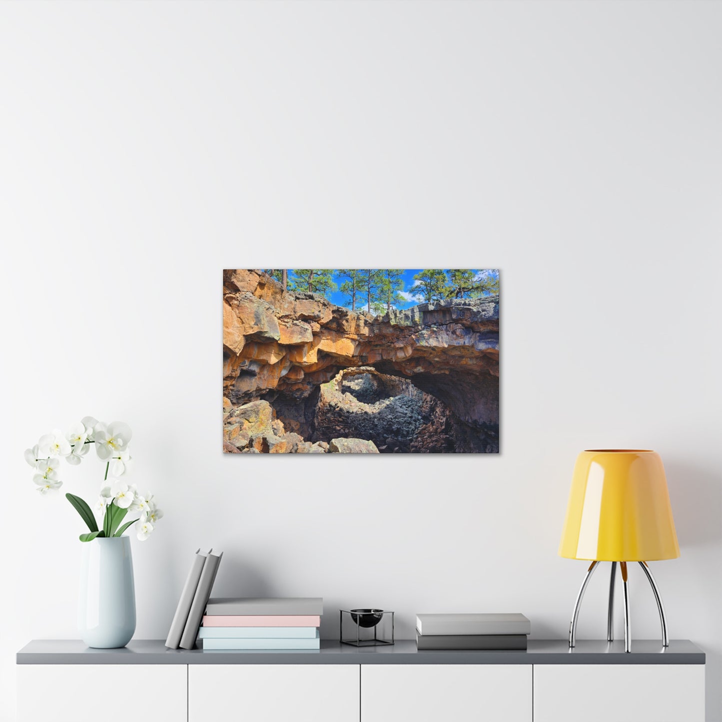Lava Tubes in the New Mexican Badlands (Canvas Print)