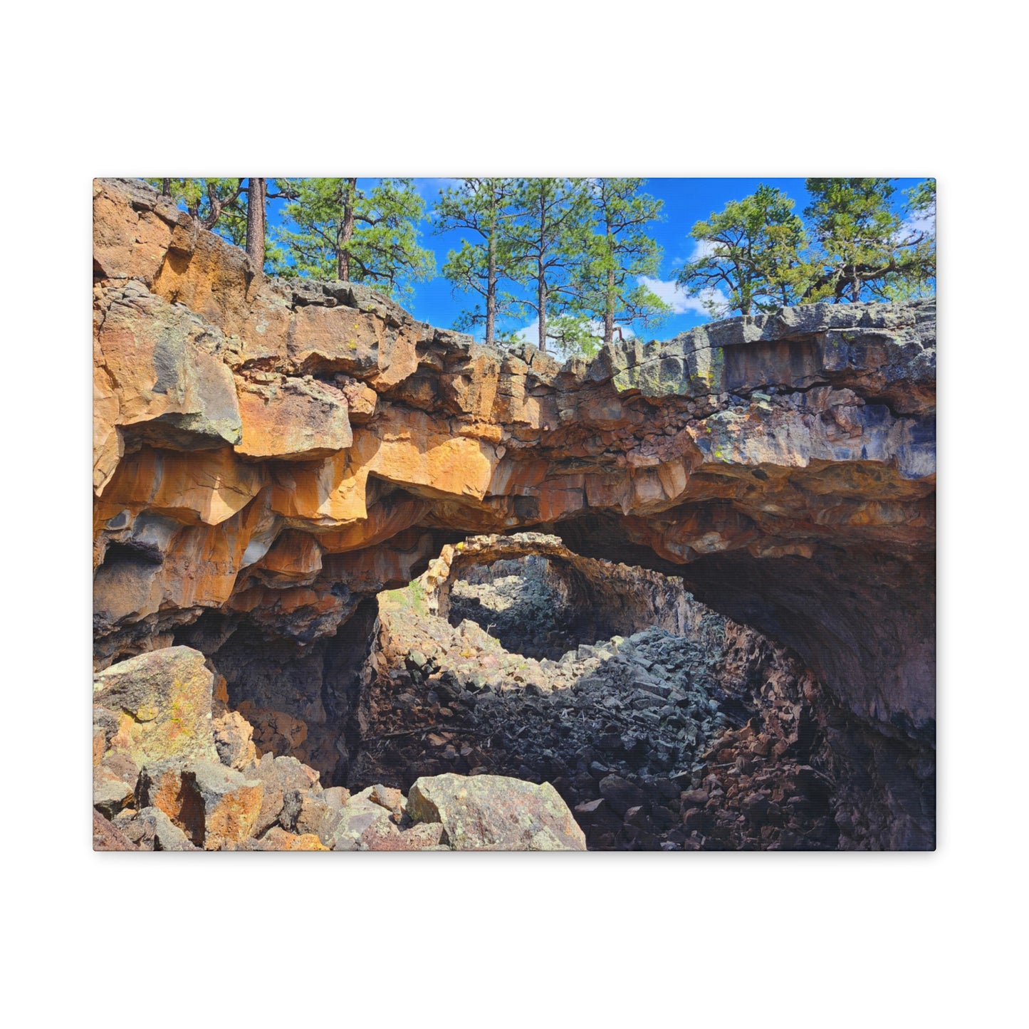 Lava Tubes in the New Mexican Badlands (Canvas Print)