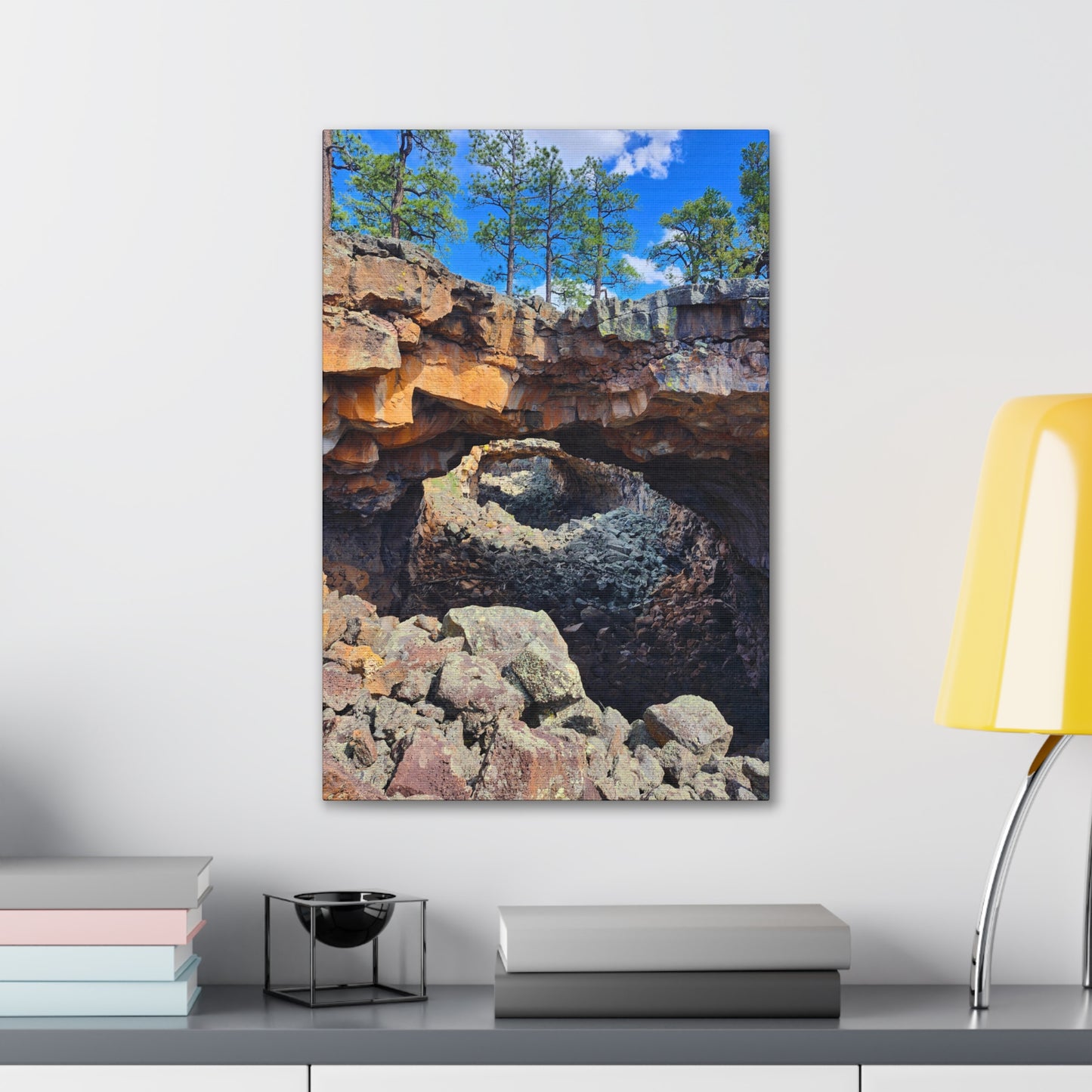 Lava Tubes in the New Mexican Badlands (Canvas Print)
