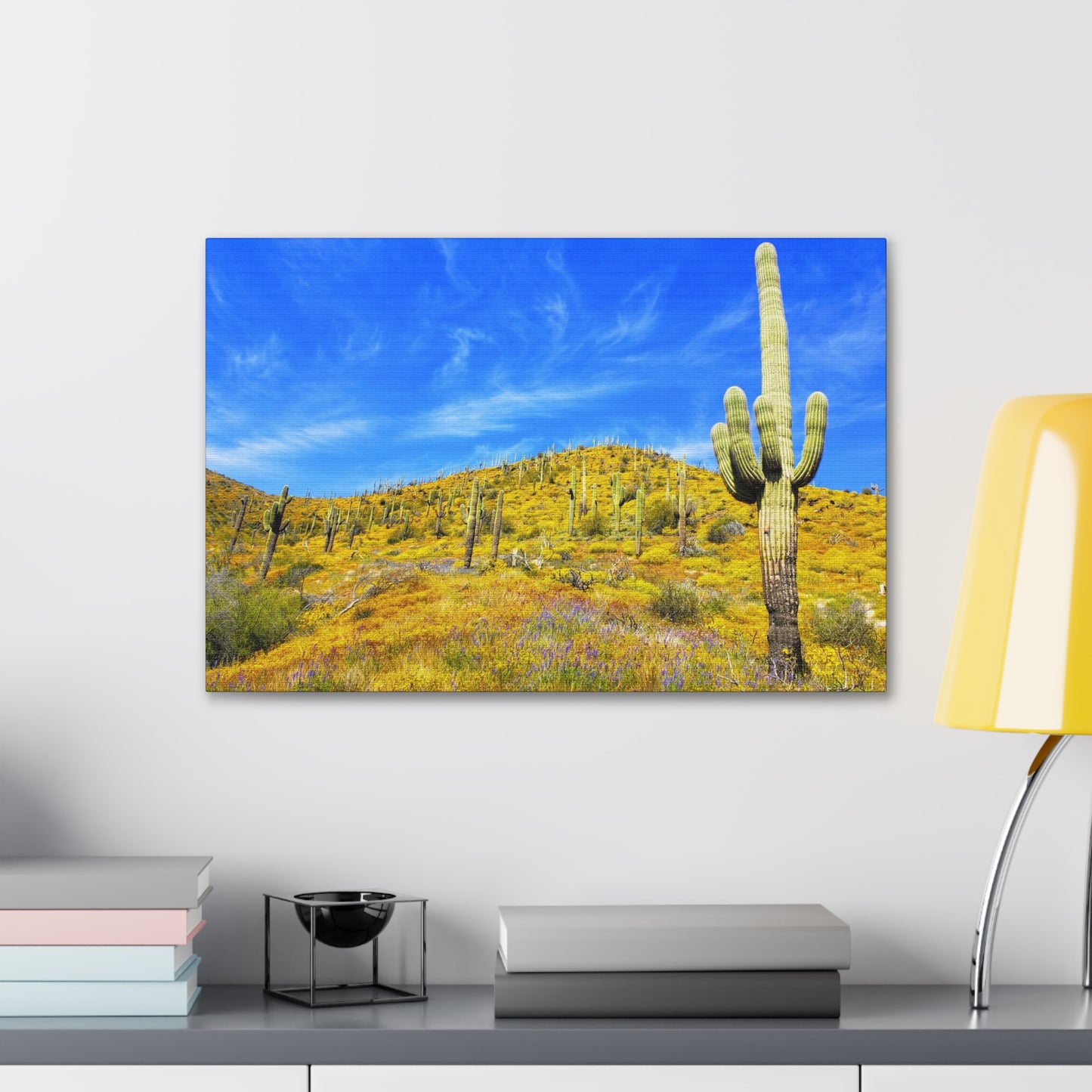 Canvas Gallery Wrap: Cave Creek Blooms; Arizona Photography, Wall Art, Natural Landscape Home Decor for Hikers and Nature Lovers!