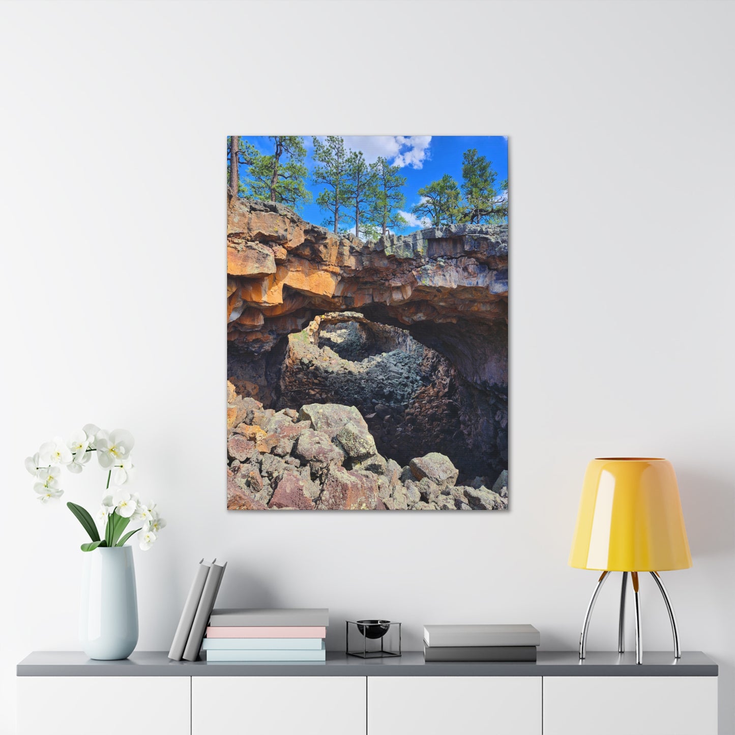 Lava Tubes in the New Mexican Badlands (Canvas Print)