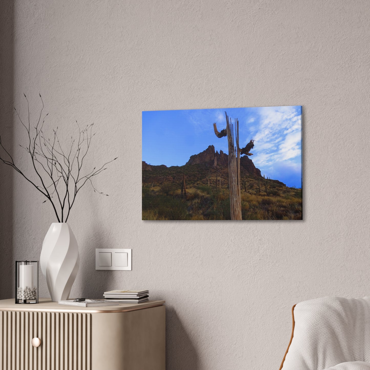 Canvas Gallery Wrap: Saguaro Skeleton; Arizona Photography, Wall Art, Natural Landscape Home Decor for Hikers and Nature Lovers!