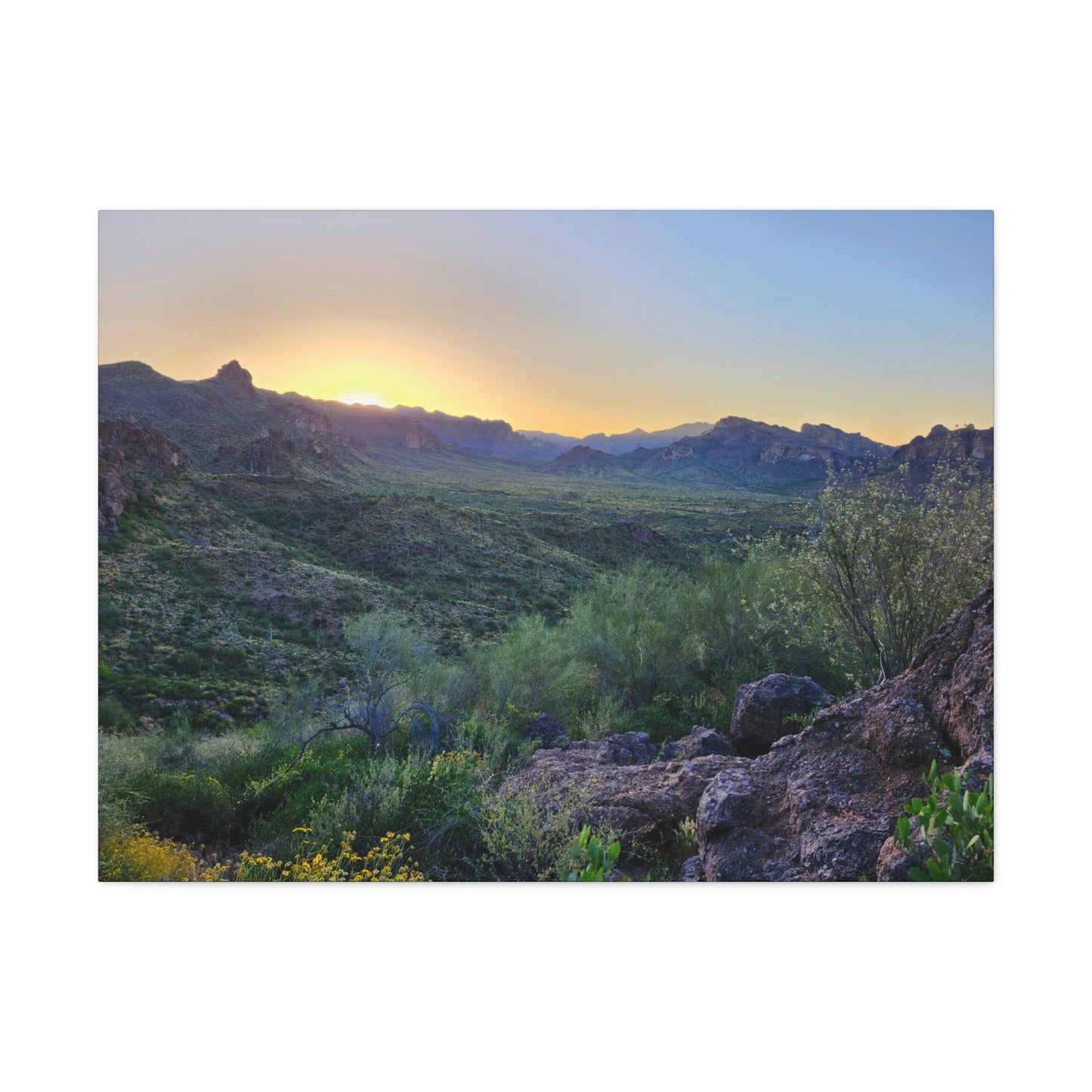 Sunrise #2 in The Superstition Mountains; Arizona Photography, Wall Art, Natural Landscape Home Decor for Hikers and Nature Lovers!