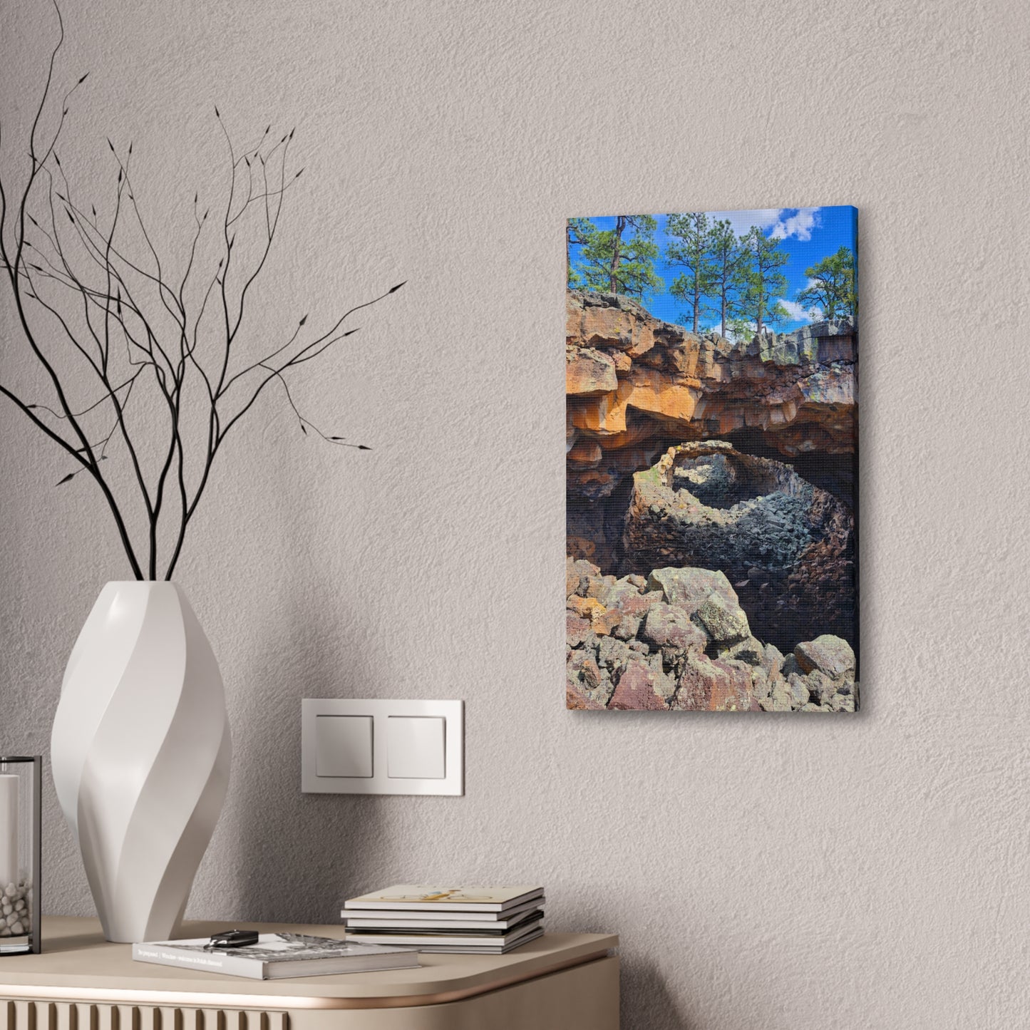 Lava Tubes in the New Mexican Badlands (Canvas Print)