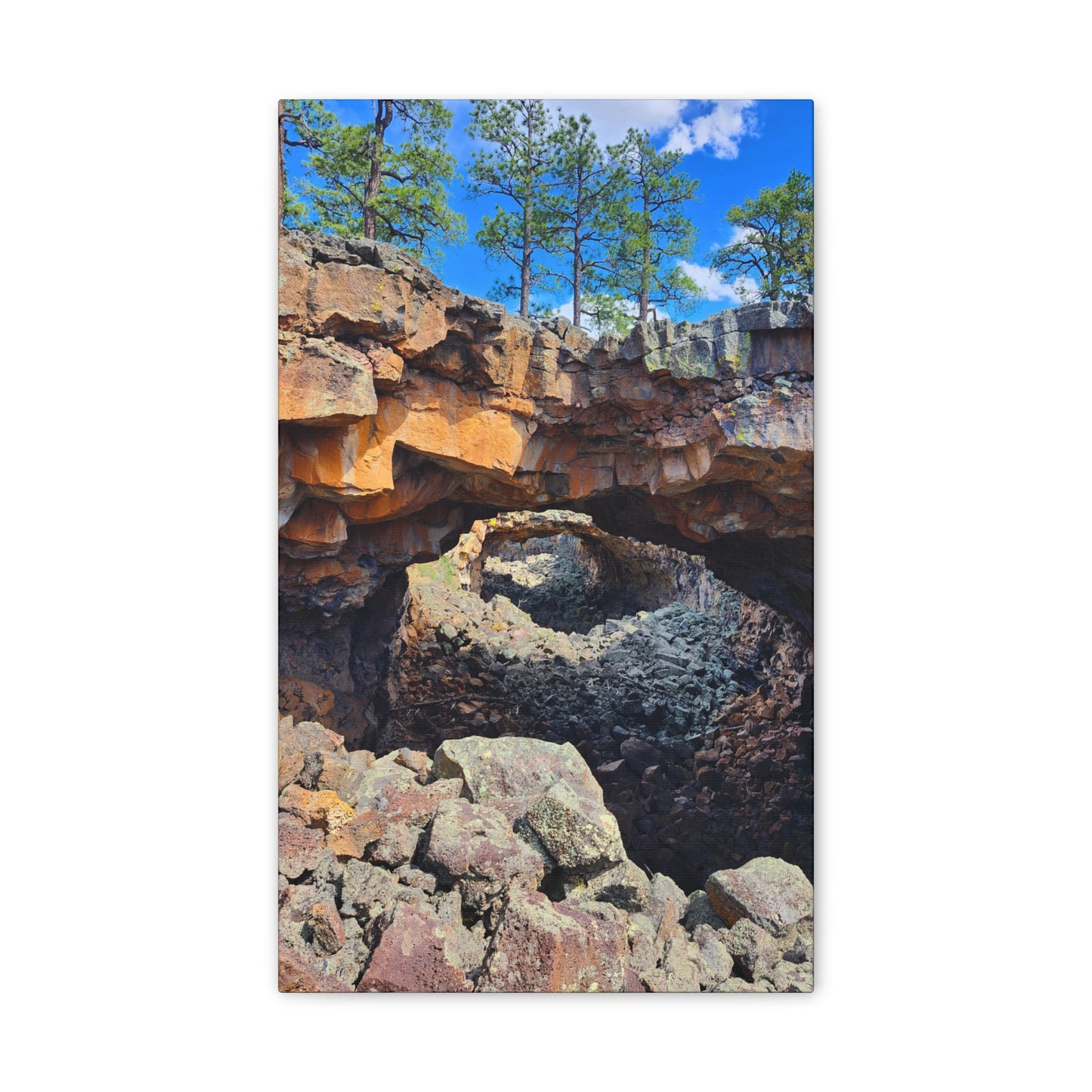 Lava Tubes in the New Mexican Badlands (Canvas Print)