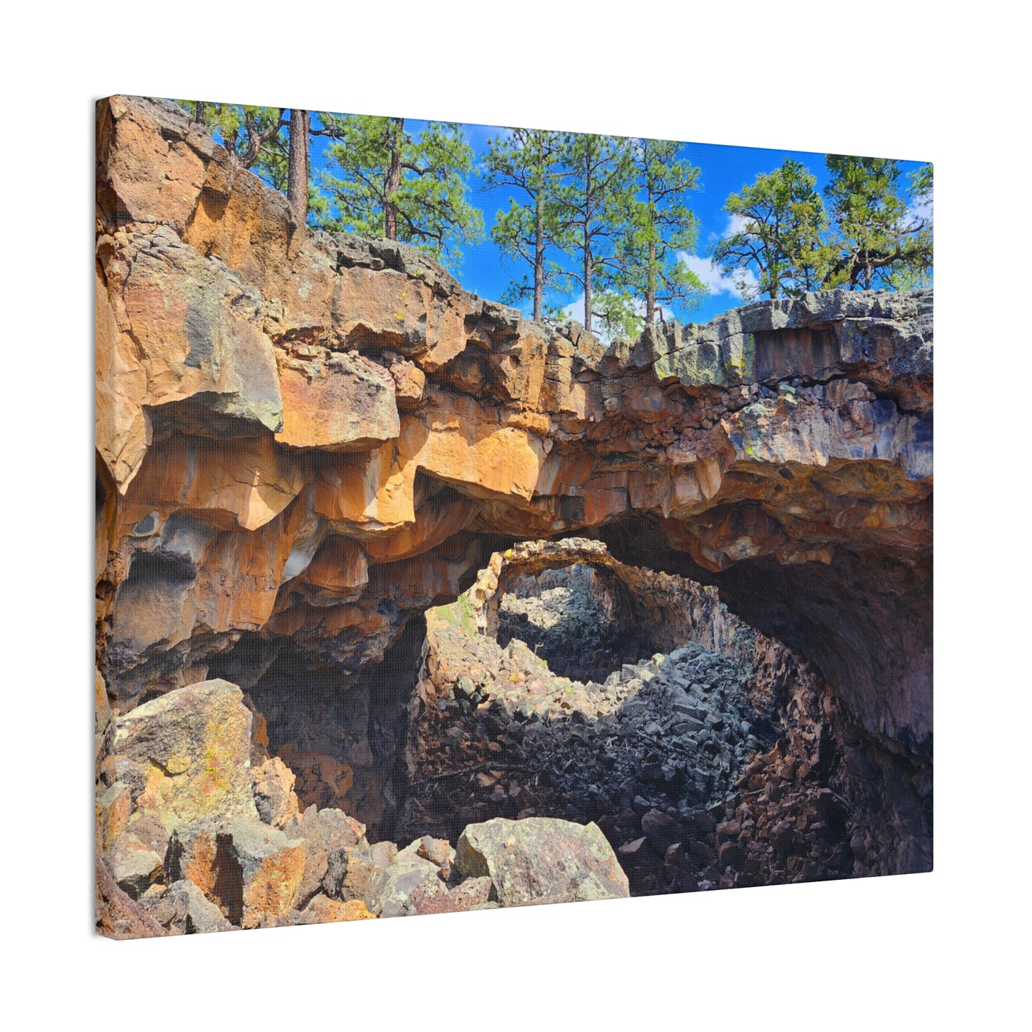 Lava Tubes in the New Mexican Badlands (Canvas Print)