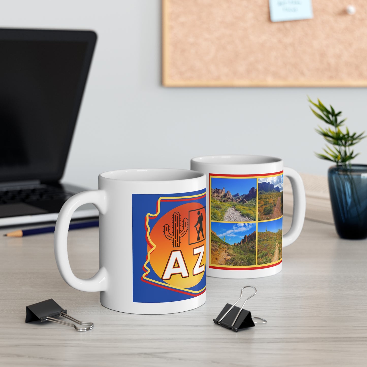 The "I Hike AZ" Coffee Mug #2: Discover the Unique Beauty of Desert Trails with this Gorgeous Ceramic Mug!