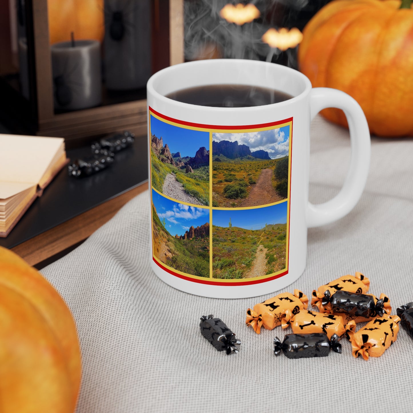 The "I Hike AZ" Coffee Mug #2: Discover the Unique Beauty of Desert Trails with this Gorgeous Ceramic Mug!