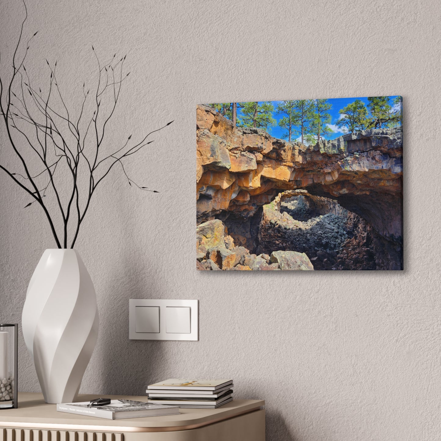 Lava Tubes in the New Mexican Badlands (Canvas Print)