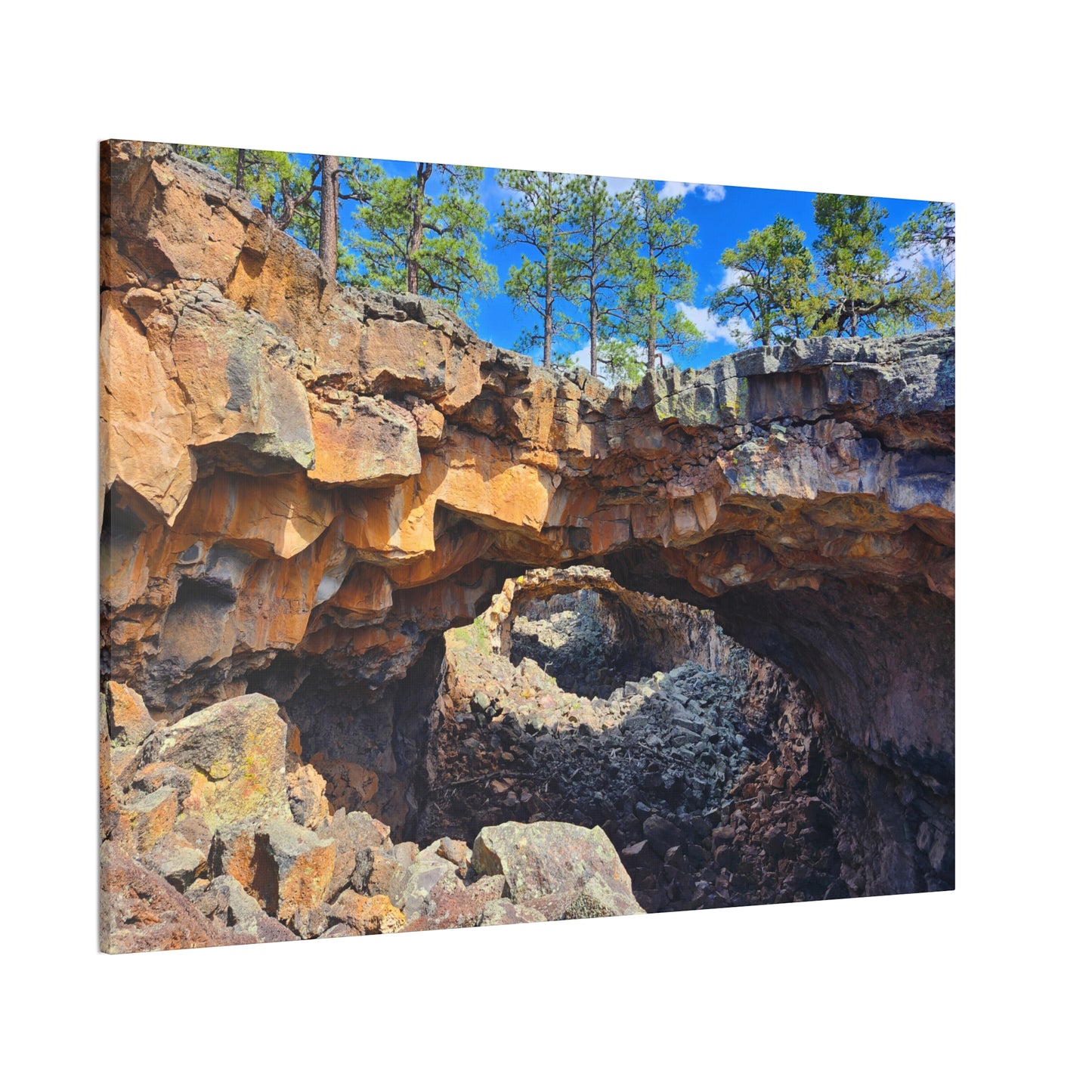 Lava Tubes in the New Mexican Badlands (Canvas Print)