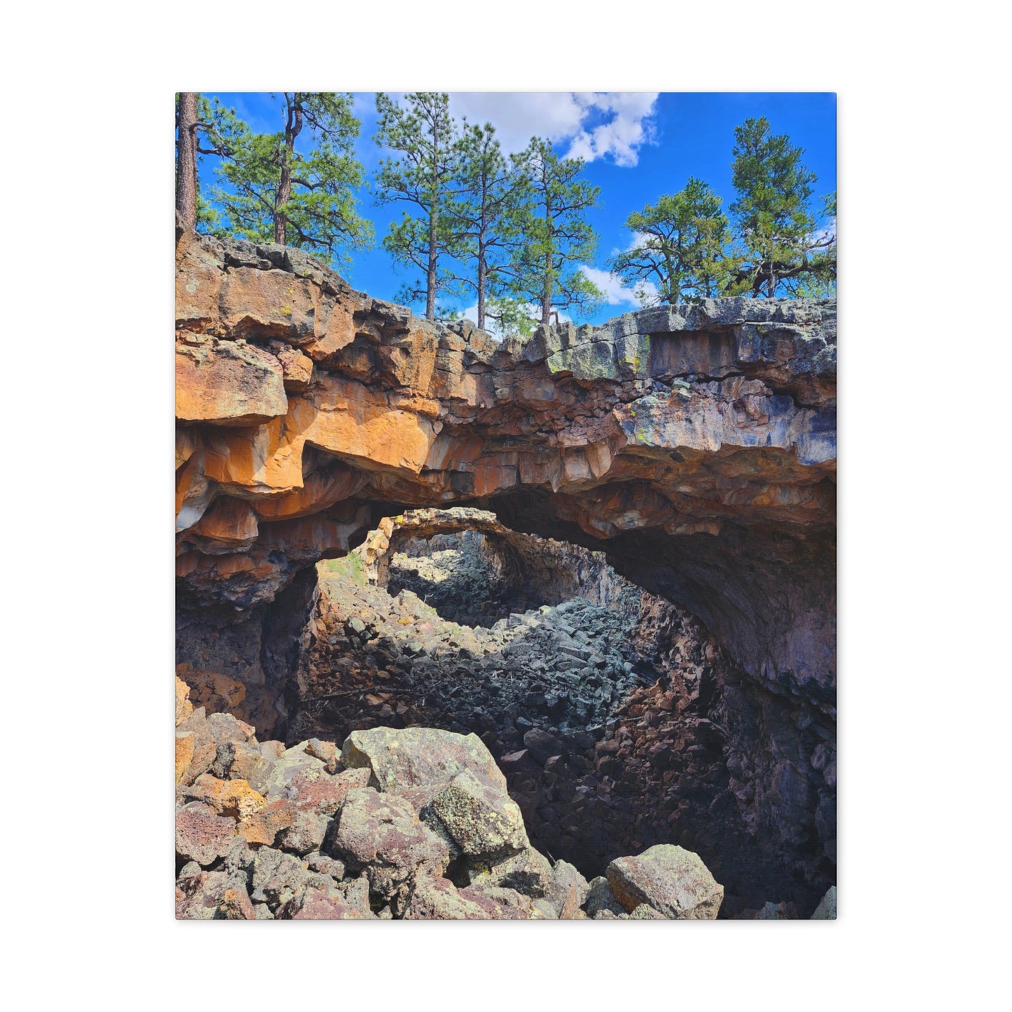 Lava Tubes in the New Mexican Badlands (Canvas Print)
