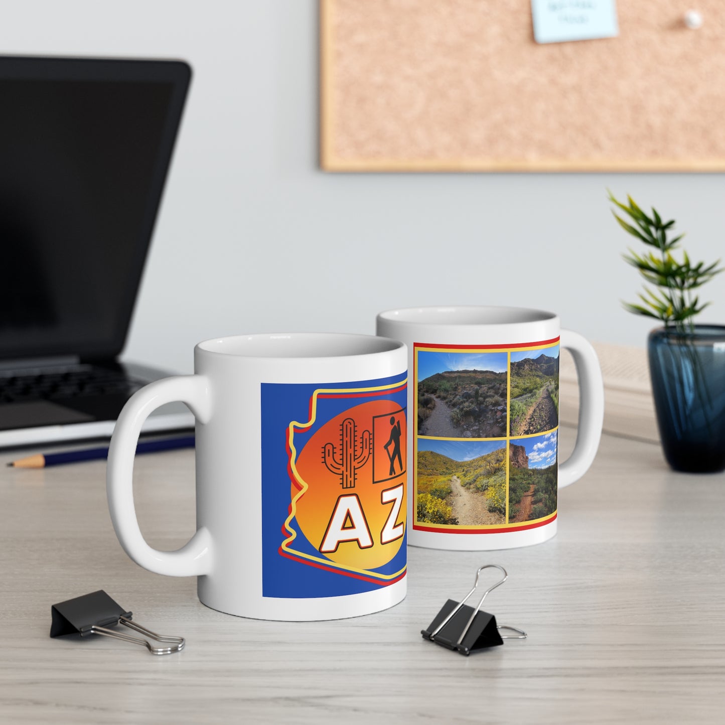 The "I Hike AZ" Coffee Mug #1: Discover the Unique Beauty of Desert Trails with this Gorgeous Ceramic Mug!