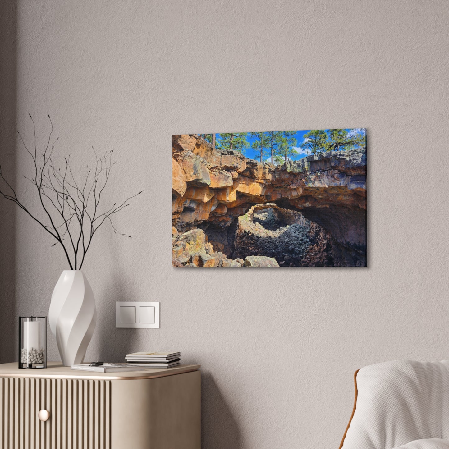 Lava Tubes in the New Mexican Badlands (Canvas Print)