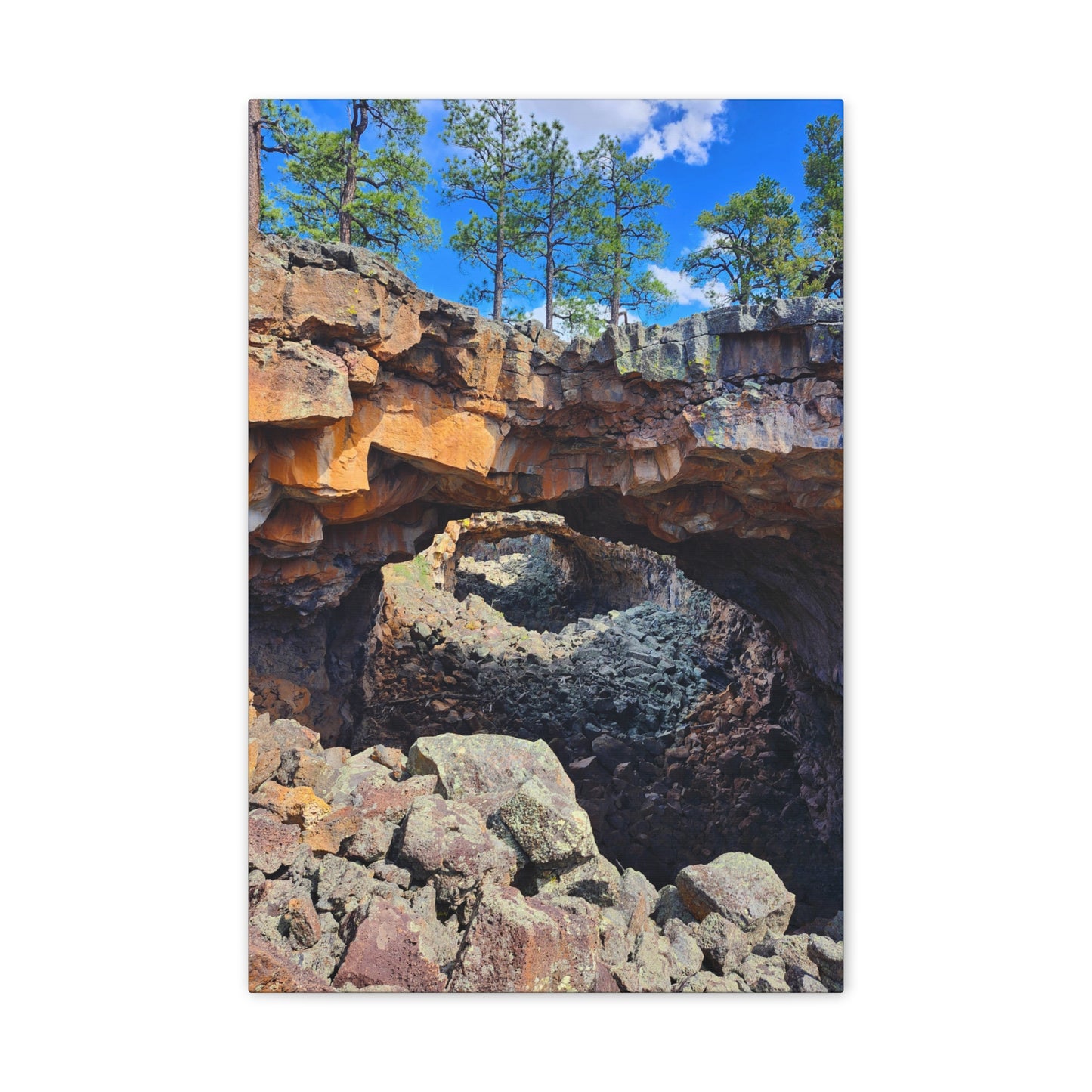Lava Tubes in the New Mexican Badlands (Canvas Print)