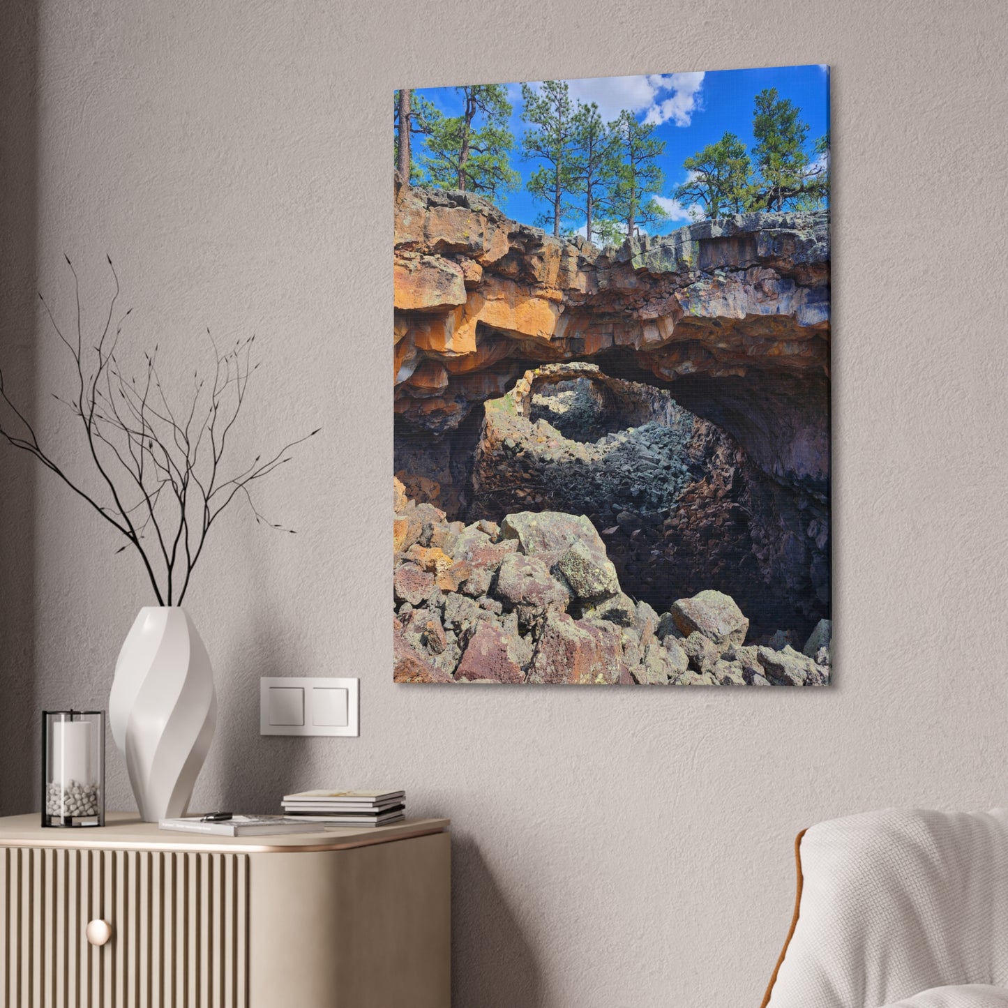 Lava Tubes in the New Mexican Badlands (Canvas Print)