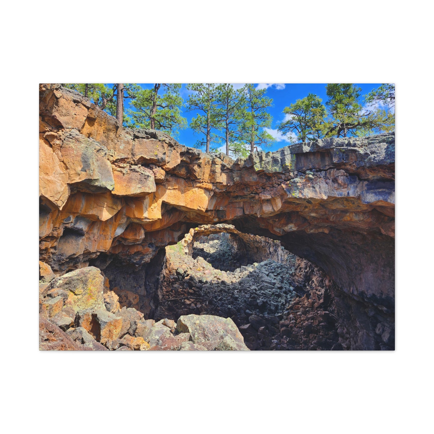 Lava Tubes in the New Mexican Badlands (Canvas Print)
